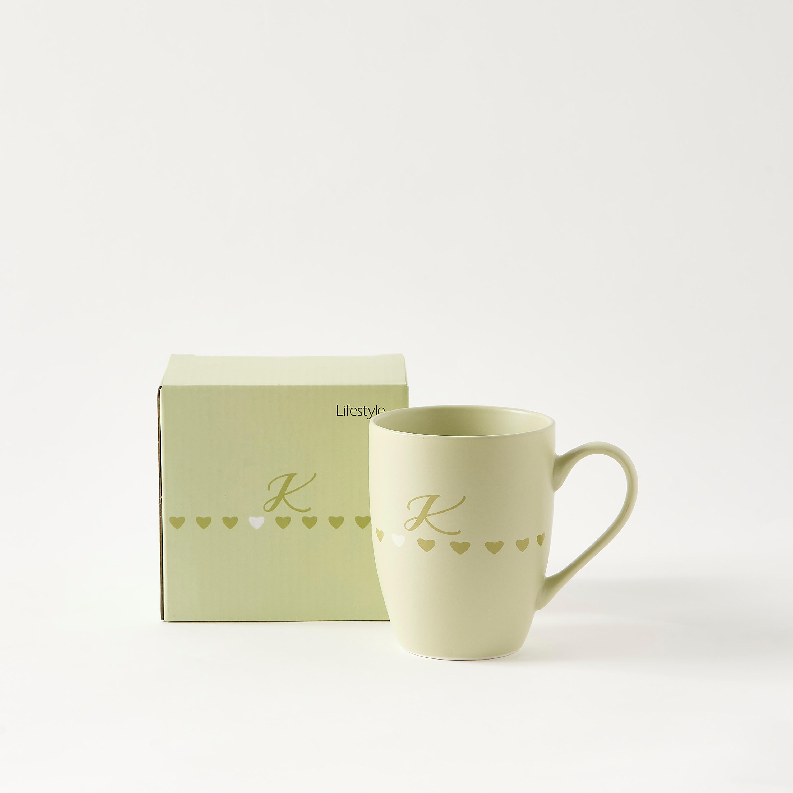 Initial K Print Porcelain Mug - 340 ml-household-dining-teaandcoffee-mugsandcups-image-2