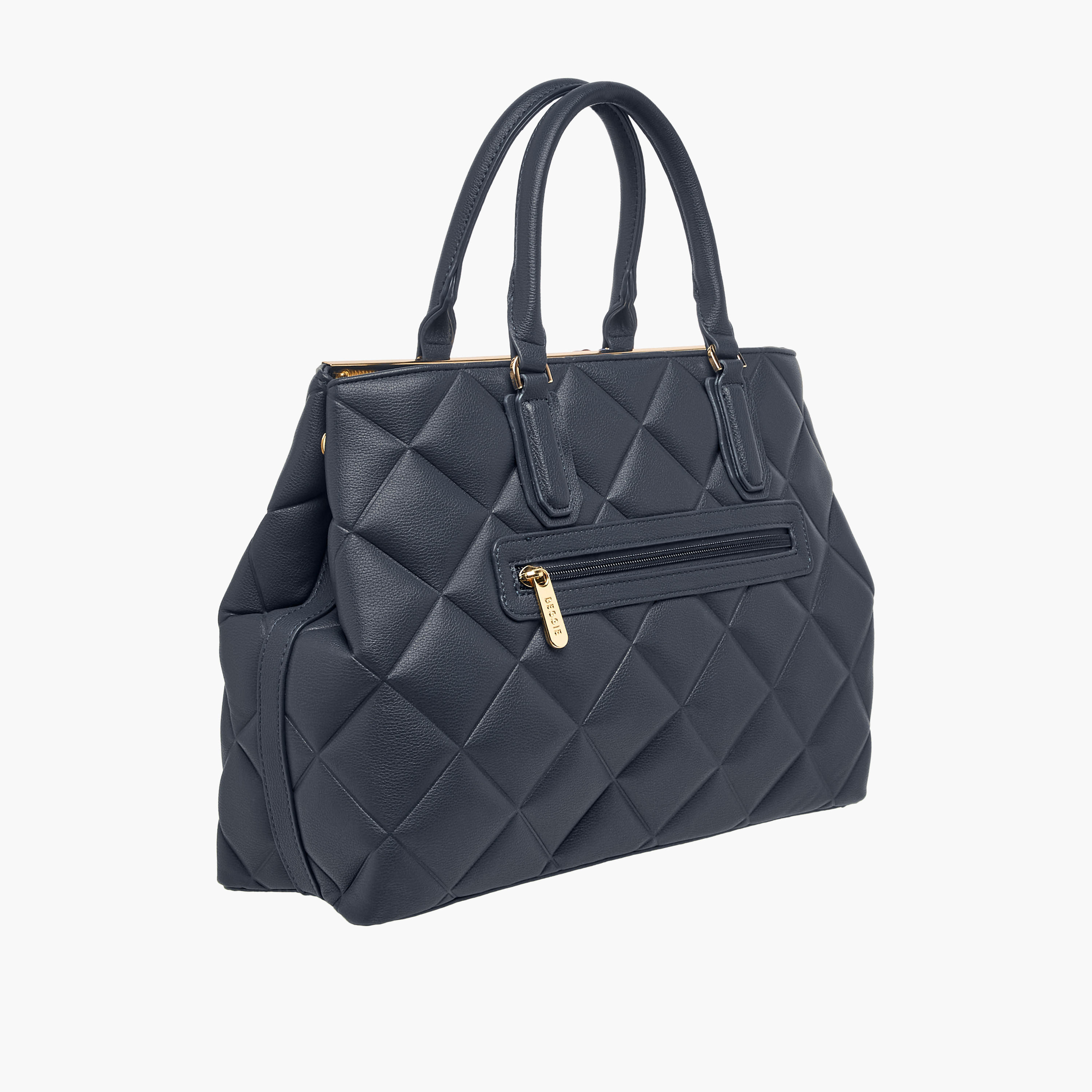 شنطة توتي مبطنة بمقبض مزدوج وتفاصيل وشاح من بيسي لندن-women-bagsandwallets-handbags-image-4