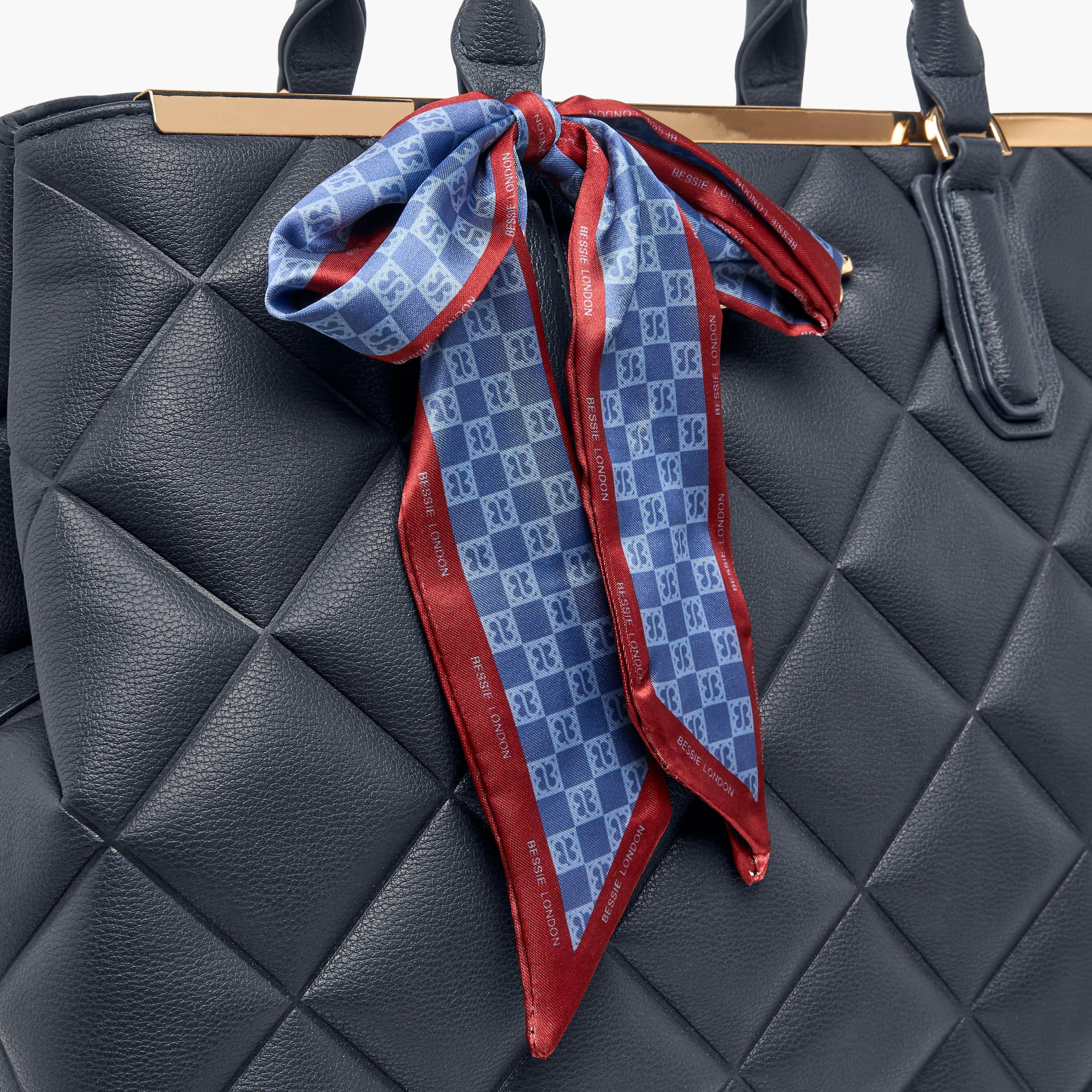 شنطة توتي مبطنة بمقبض مزدوج وتفاصيل وشاح من بيسي لندن-women-bagsandwallets-handbags-image-5