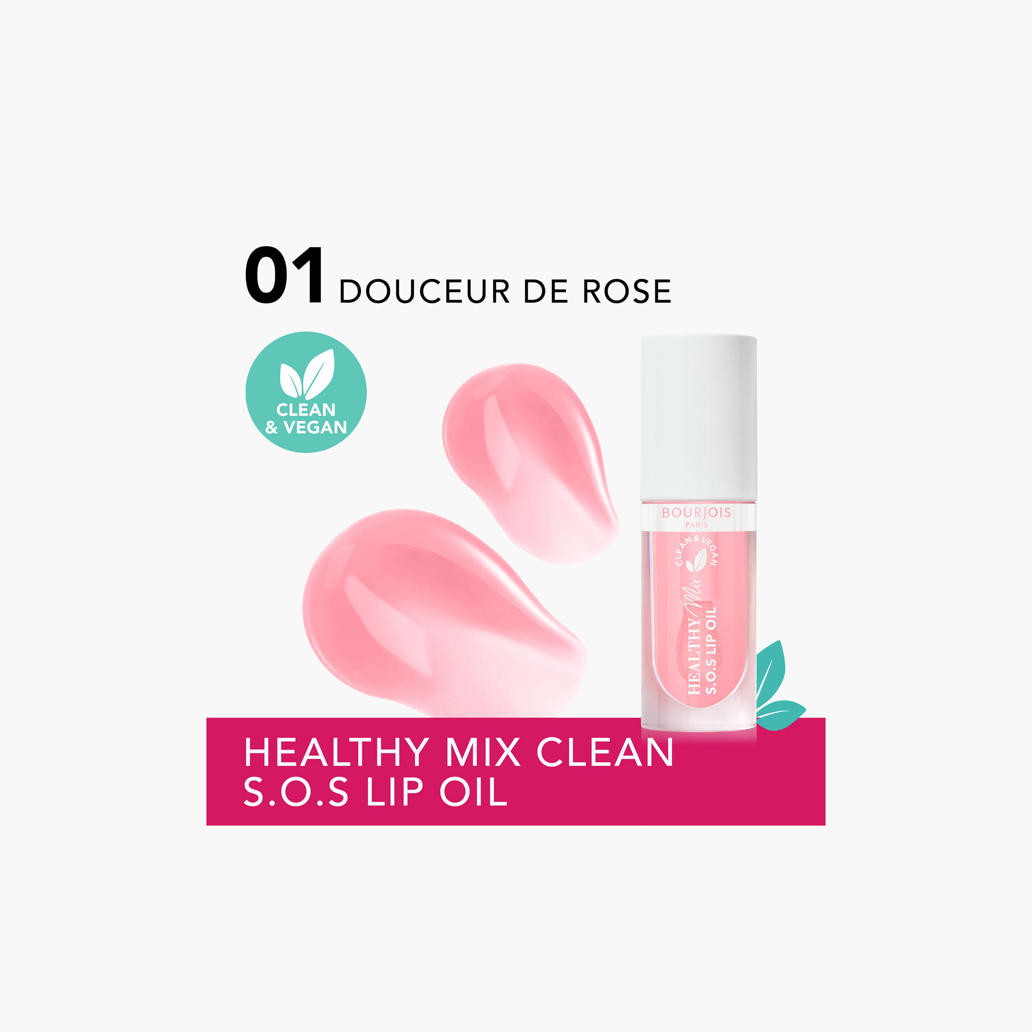 Bourjois Douceur de Rose Healthy Mix S.O.S Lip Oil - 5 ml-beautyandpersonalcare-makeup-lips-lipglossesandbalms-image-2