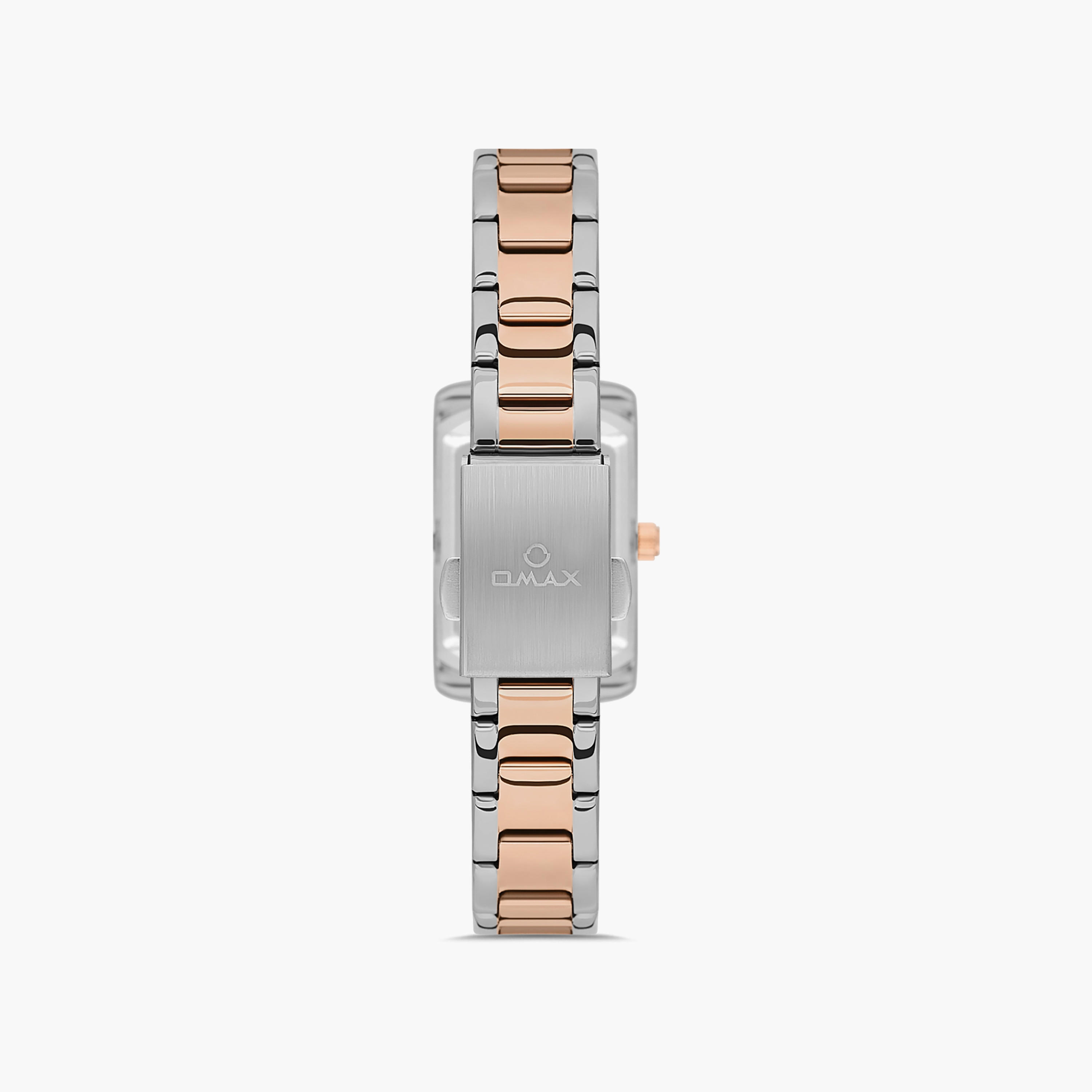 Omax Women's 42 MM Silver & Rose Gold Analog Stainless Steel Watch | 00CFS006N012-women-watchesandjewellery-watches-image-3
