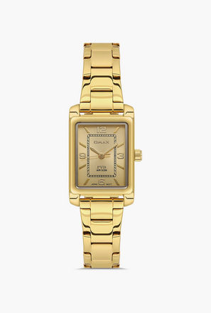 Omax Women's 42 MM Gold Analog Stainless Steel Watch | 00CFS006Q001-women-image-1