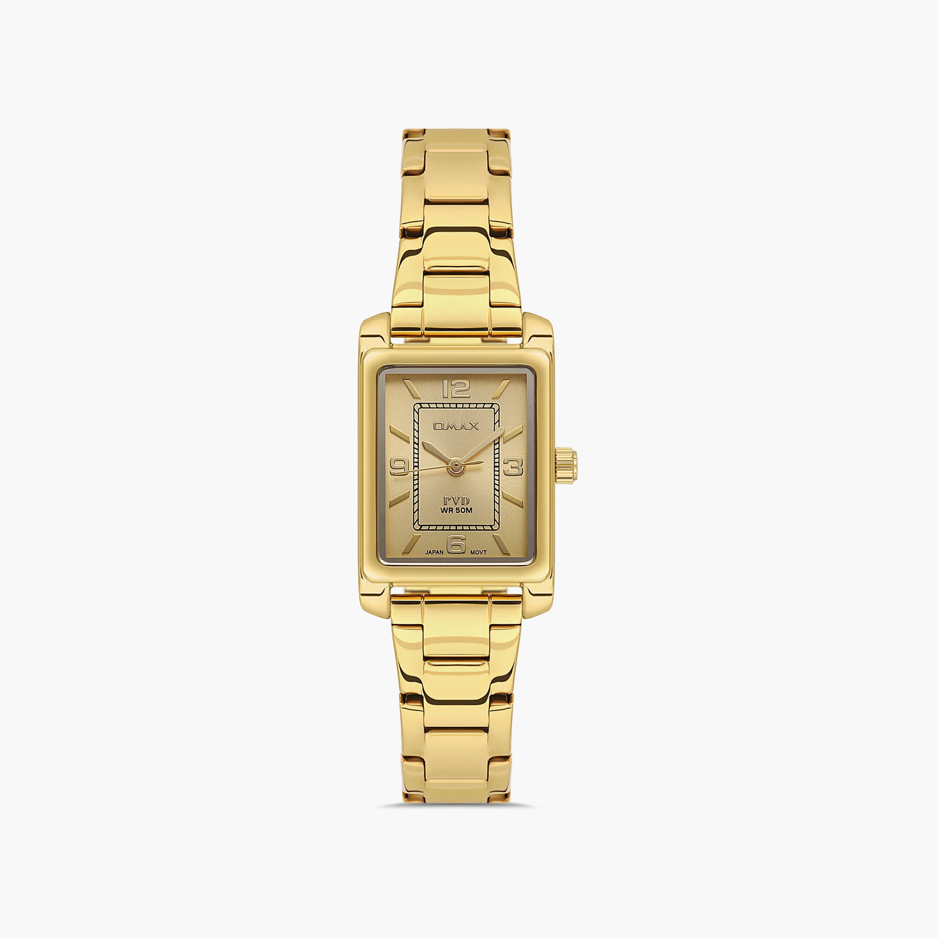 ساعة أنالوج ذهبية ذات ستانلس ستيل مع 42 مم من اوماكس للنساء | 00CFS006Q001-women-watchesandjewellery-watches-image-1
