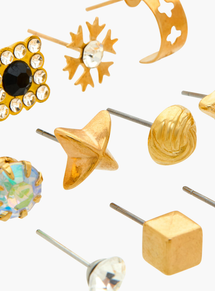 Assorted Stud Earring with Pushback Closure - Set of 12-women-watchesandjewellery-jewellery-earrings-image-3