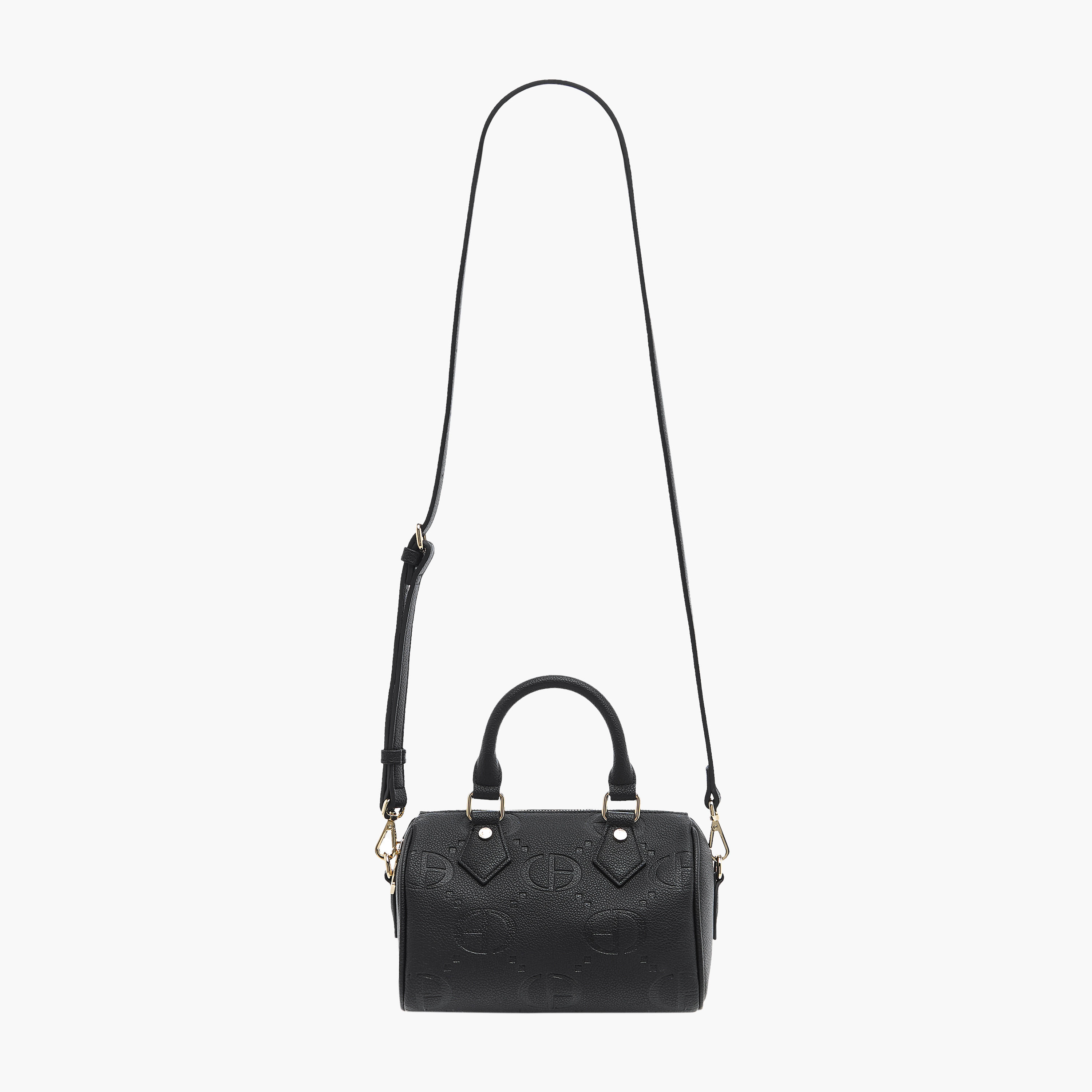 شنطة دافل بمقبض علوي وشعار منقوش مع محفظة من كريسبيلا-women-bagsandwallets-handbags-image-2