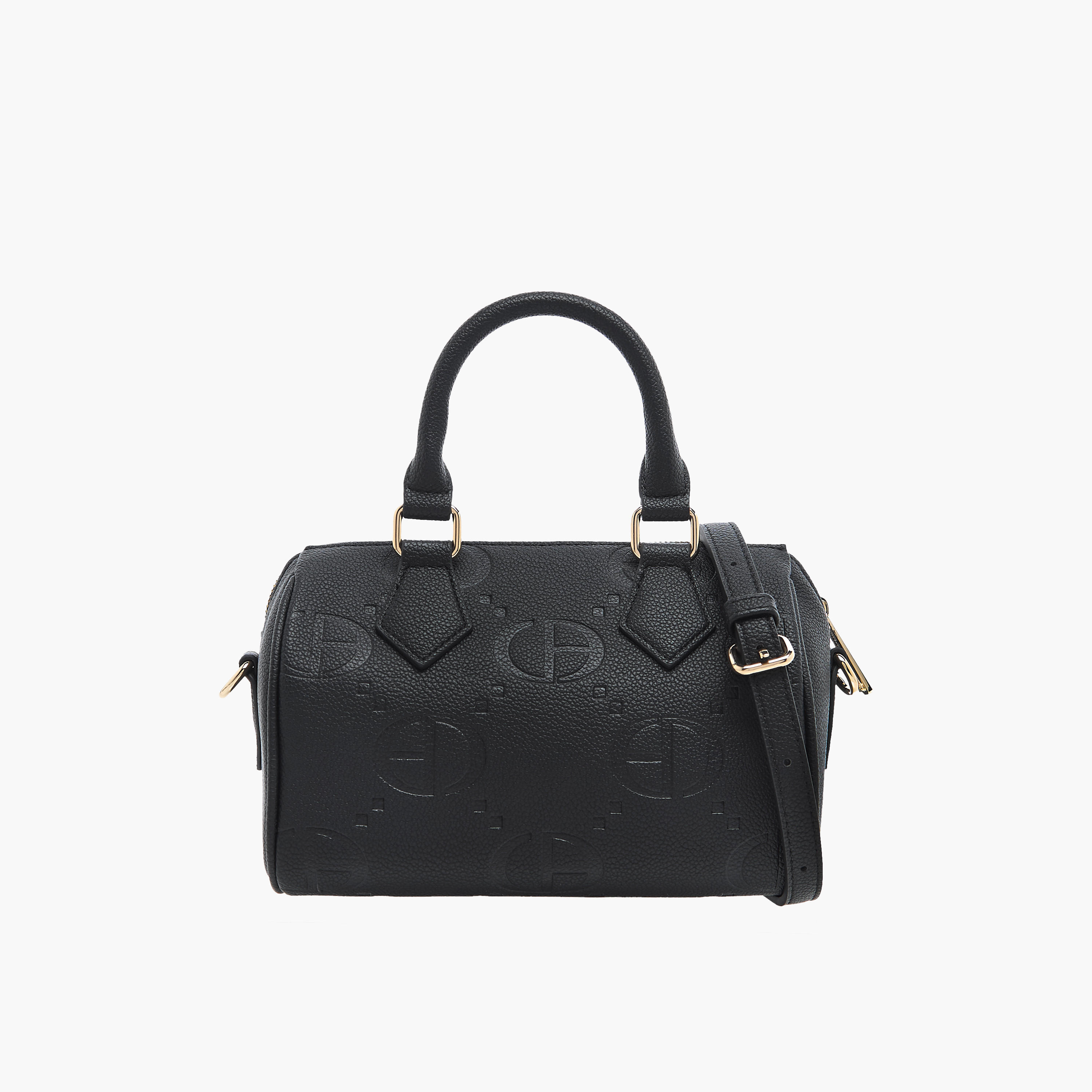 شنطة دافل بمقبض علوي وشعار منقوش مع محفظة من كريسبيلا-women-bagsandwallets-handbags-image-3