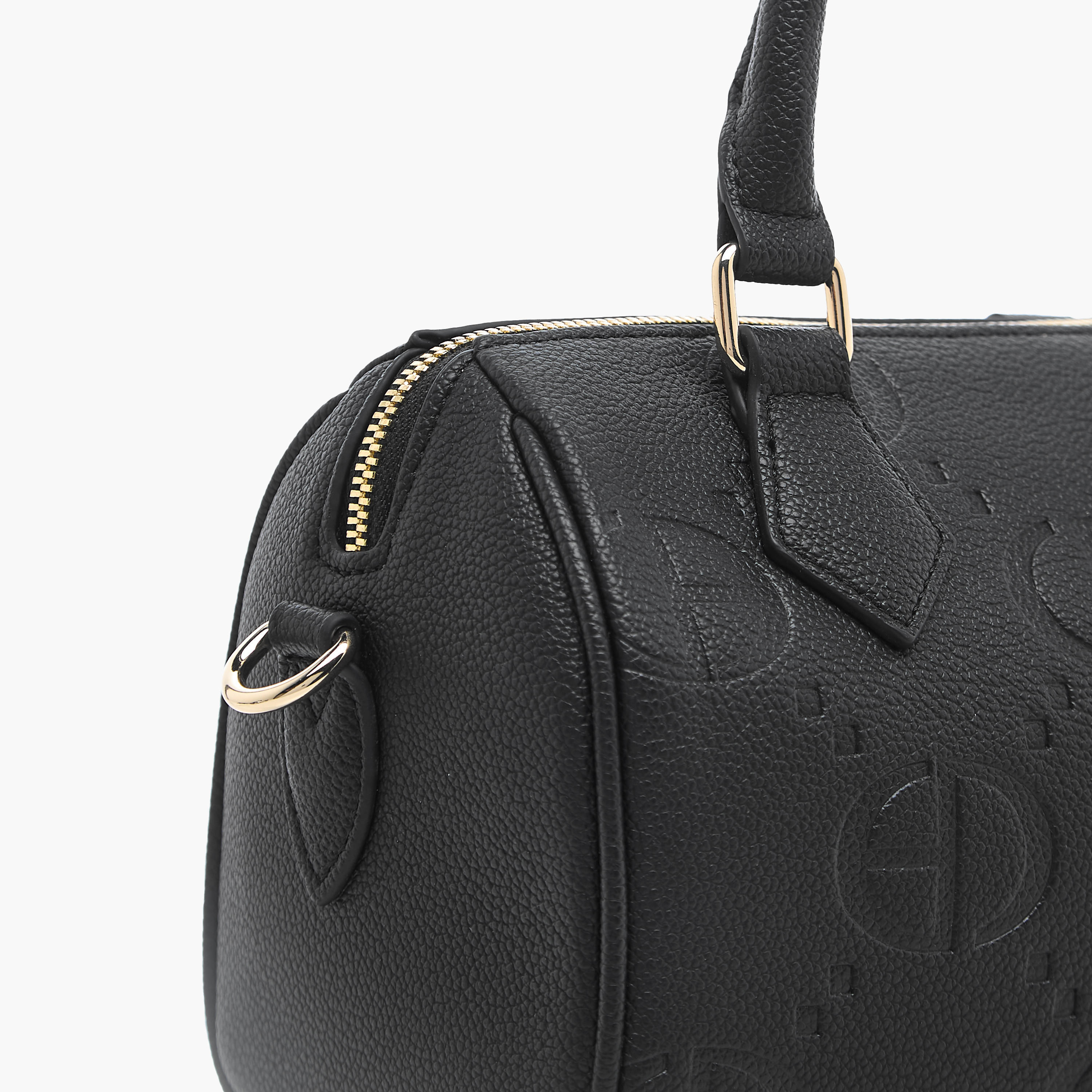شنطة دافل بمقبض علوي وشعار منقوش مع محفظة من كريسبيلا-women-bagsandwallets-handbags-image-7