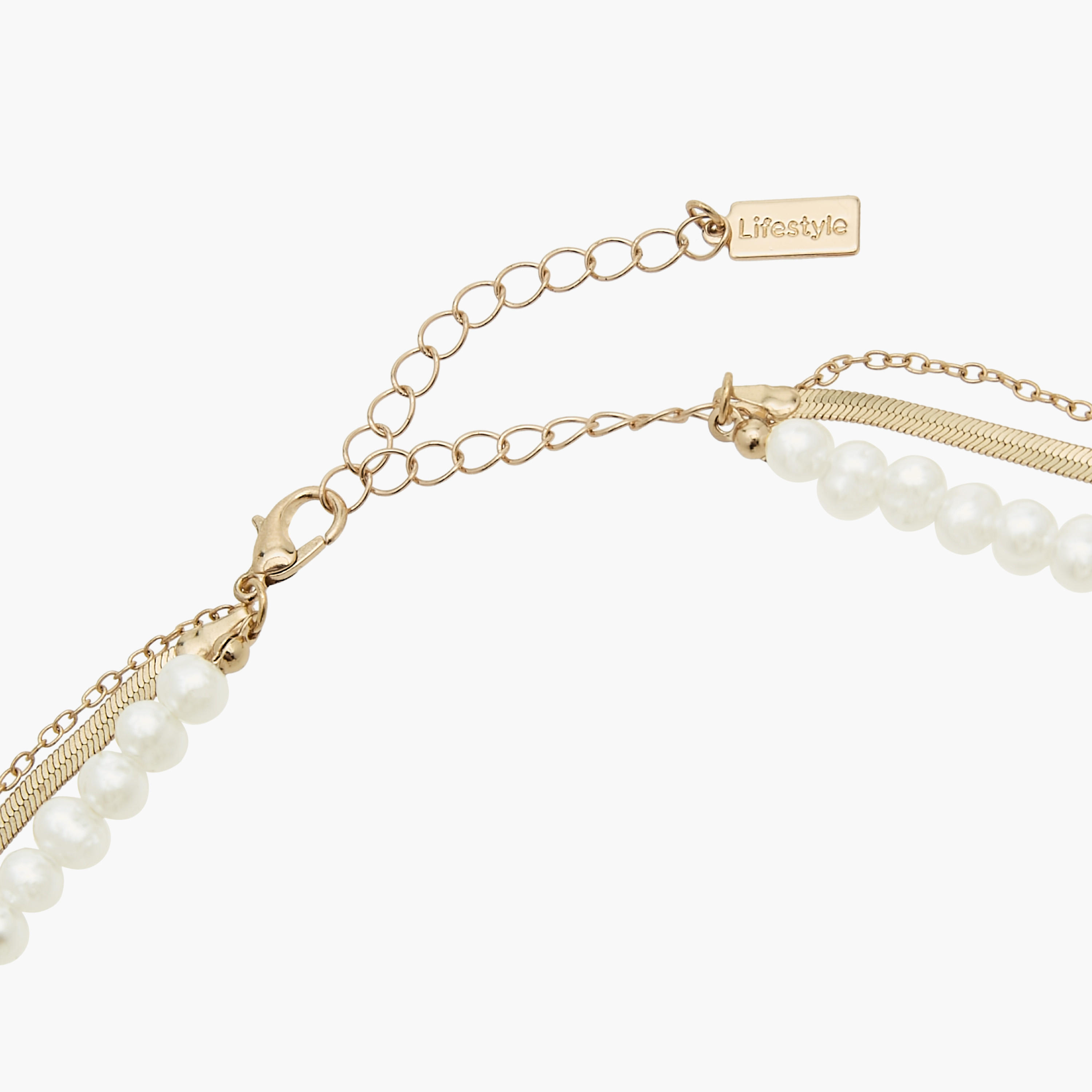 Pearl Pendant Layered Necklace with Lobster Clasp Closure-women-watchesandjewellery-jewellery-necklacesandpendants-image-3