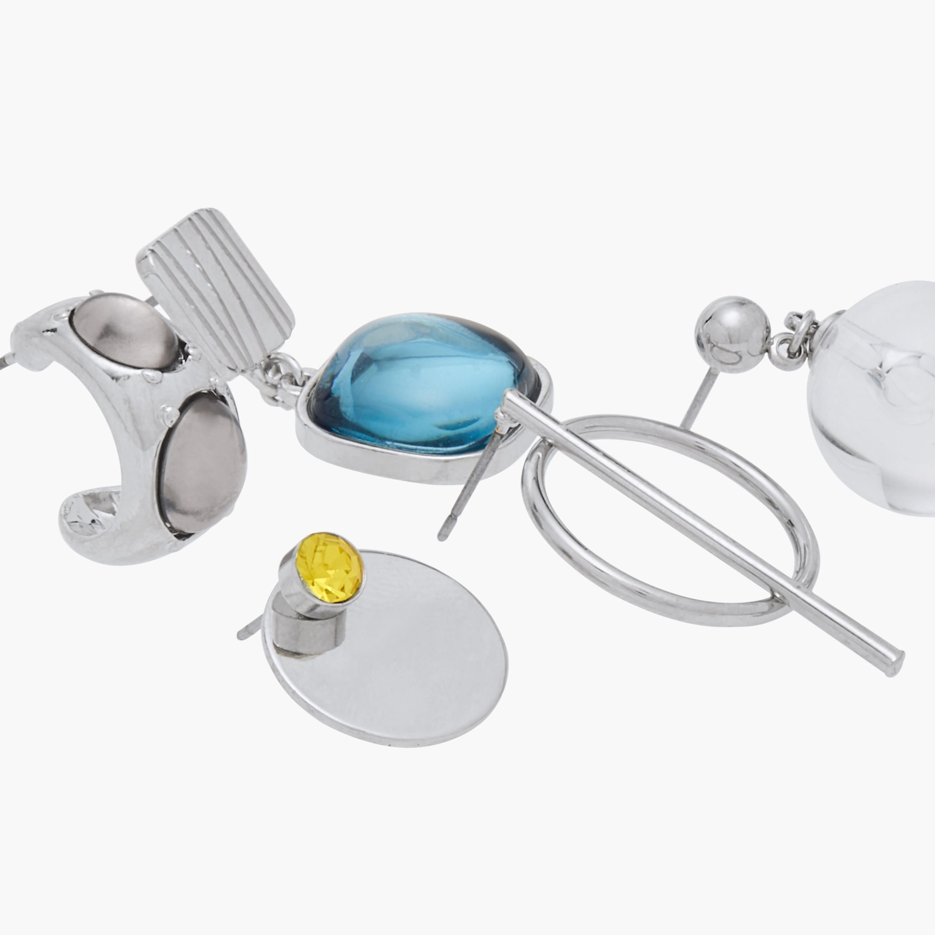 حلقان متنوعة بمكبس إغلاق خلفي - طقم من 5-women-watchesandjewellery-jewellery-earrings-image-3
