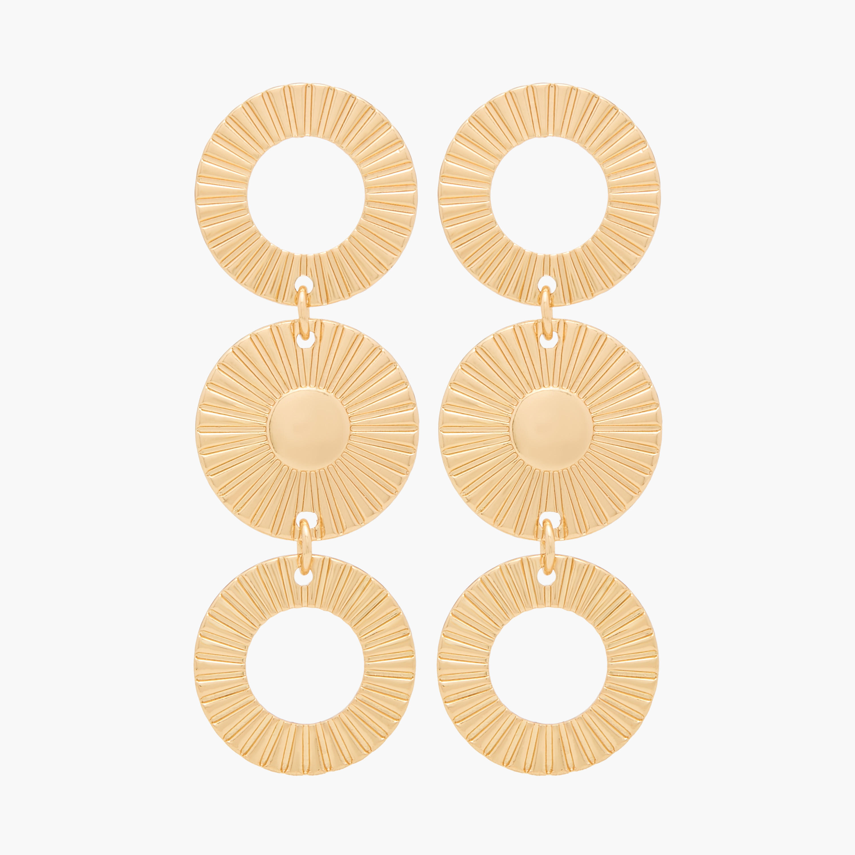 حلق متدلي بارز الملمس بمكبس إغلاق خلفي من كانفاس-women-watchesandjewellery-jewellery-earrings-image-1