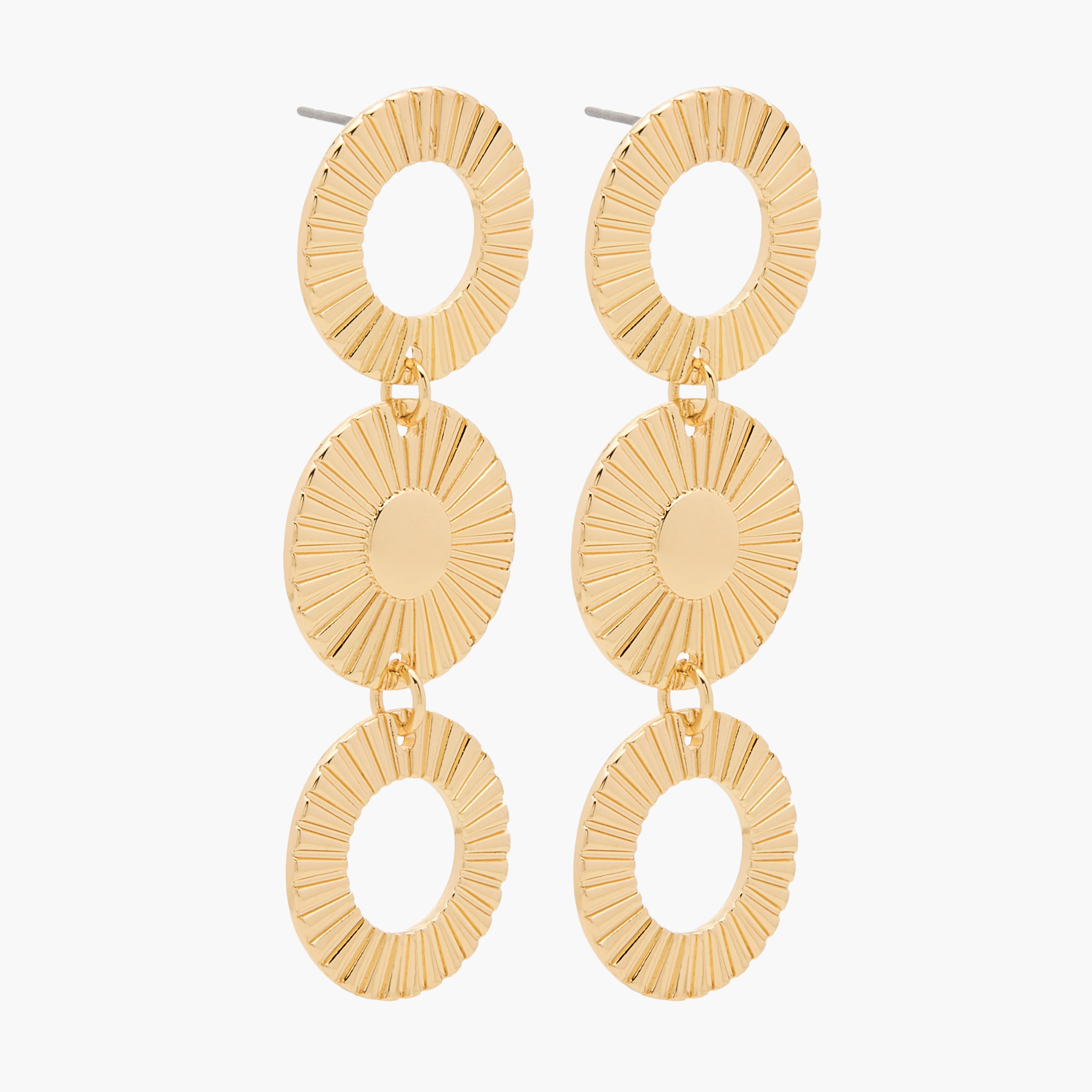 حلق متدلي بارز الملمس بمكبس إغلاق خلفي من كانفاس-women-watchesandjewellery-jewellery-earrings-image-2