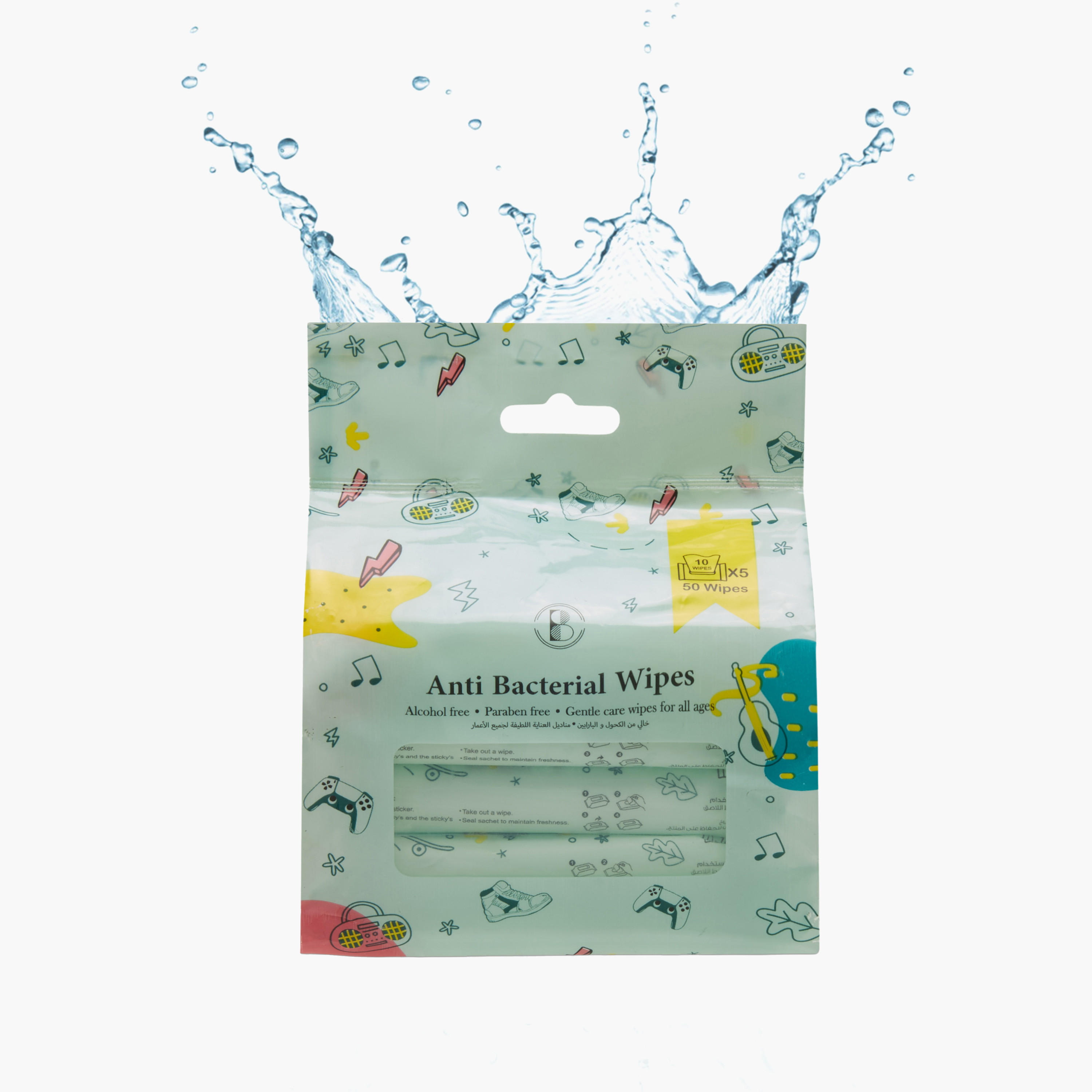 Beautysta Anti-Bacterial 10-Sheet Wet Wipes - Set of 5-beautyandpersonalcare-skin-cleansers-facewashandcleansers-image-1