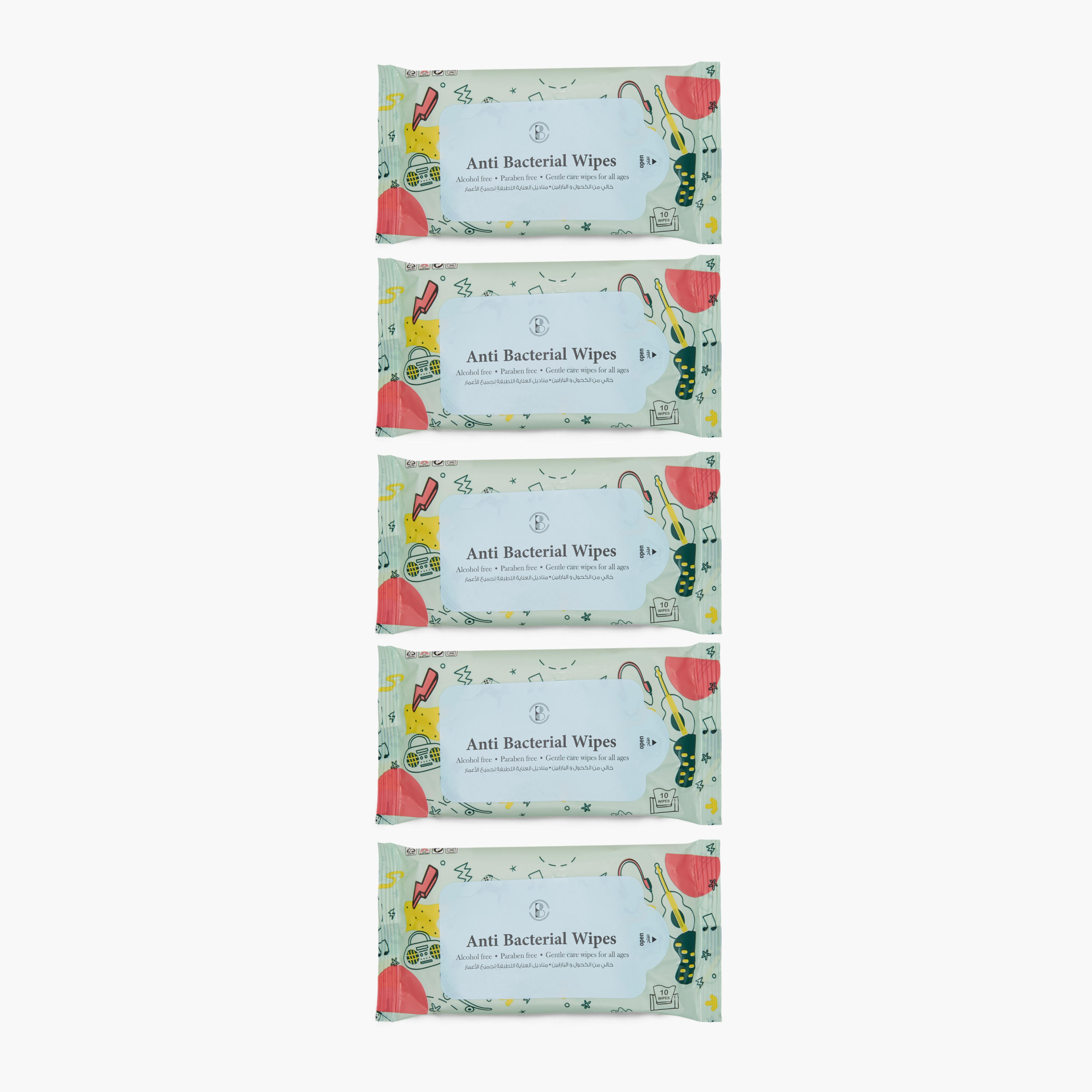 Beautysta Anti-Bacterial 10-Sheet Wet Wipes - Set of 5-beautyandpersonalcare-skin-cleansers-facewashandcleansers-image-2