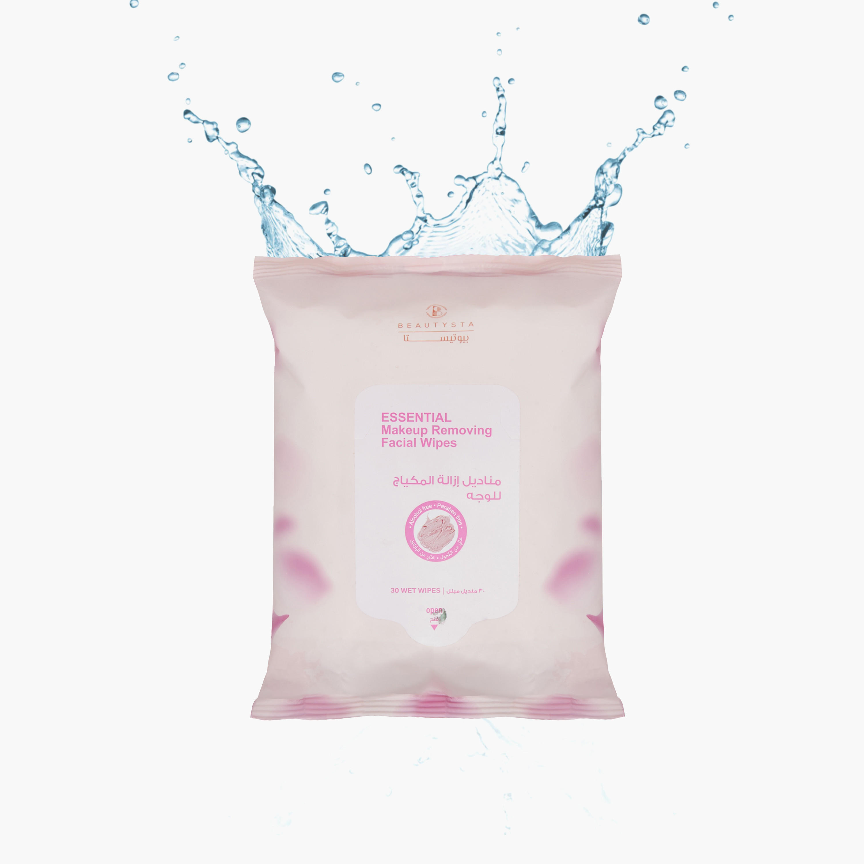 Beautysta 30-Piece Rose Micellar Makeup Removing Wipes-beautyandpersonalcare-skin-cleansers-makeupremovers-image-1