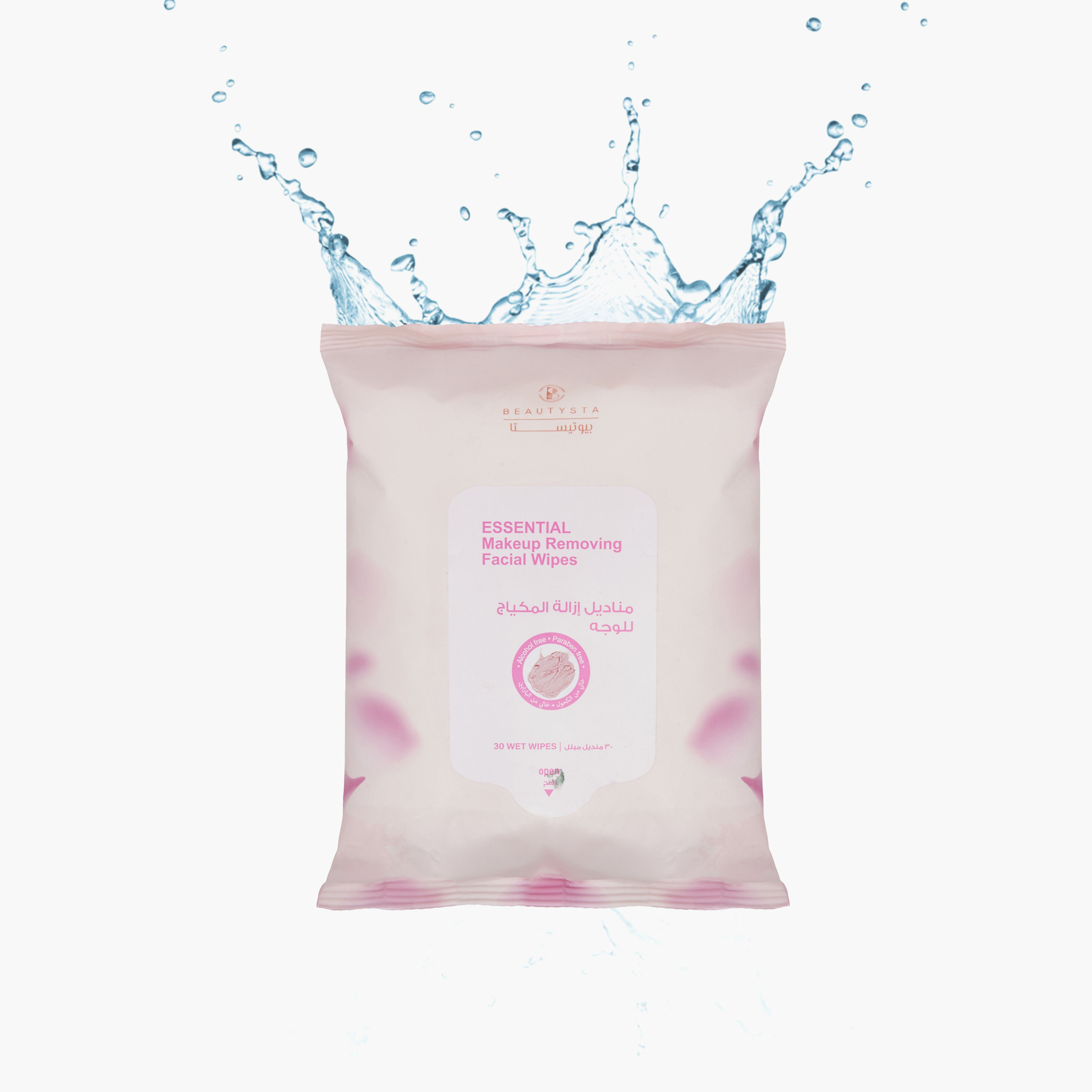 Beautysta 30-Piece Rose Micellar Makeup Removing Wipes-beautyandpersonalcare-skin-cleansers-makeupremovers-image-1