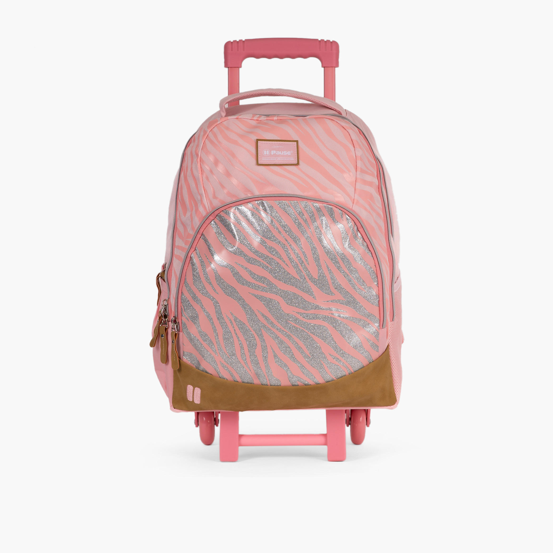 PAUSE Printed 18-inch Trolley Backpack with Retractable Handle and Zip Closure - 28x13x45 cms-cpkids-backtoschool-schoolbagsandbackpacks-trolleybags-image-1