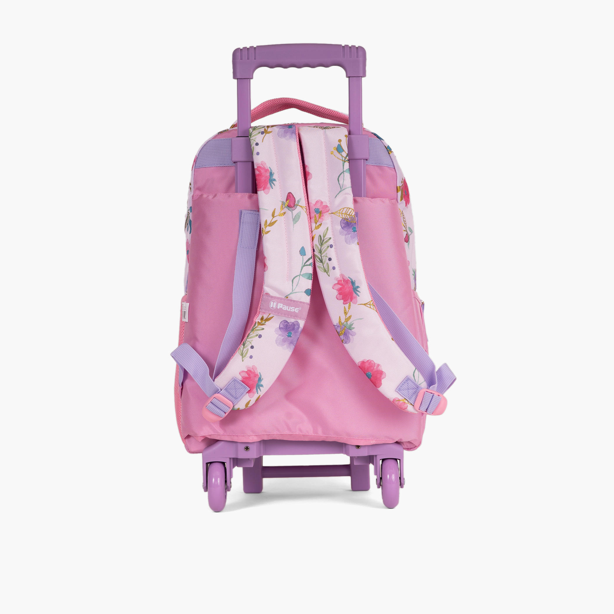 PAUSE 18-inch Floral Print Trolley Backpack with Retractable Handle - 28x13x45 cms-cpkids-backtoschool-schoolbagsandbackpacks-trolleybags-image-3
