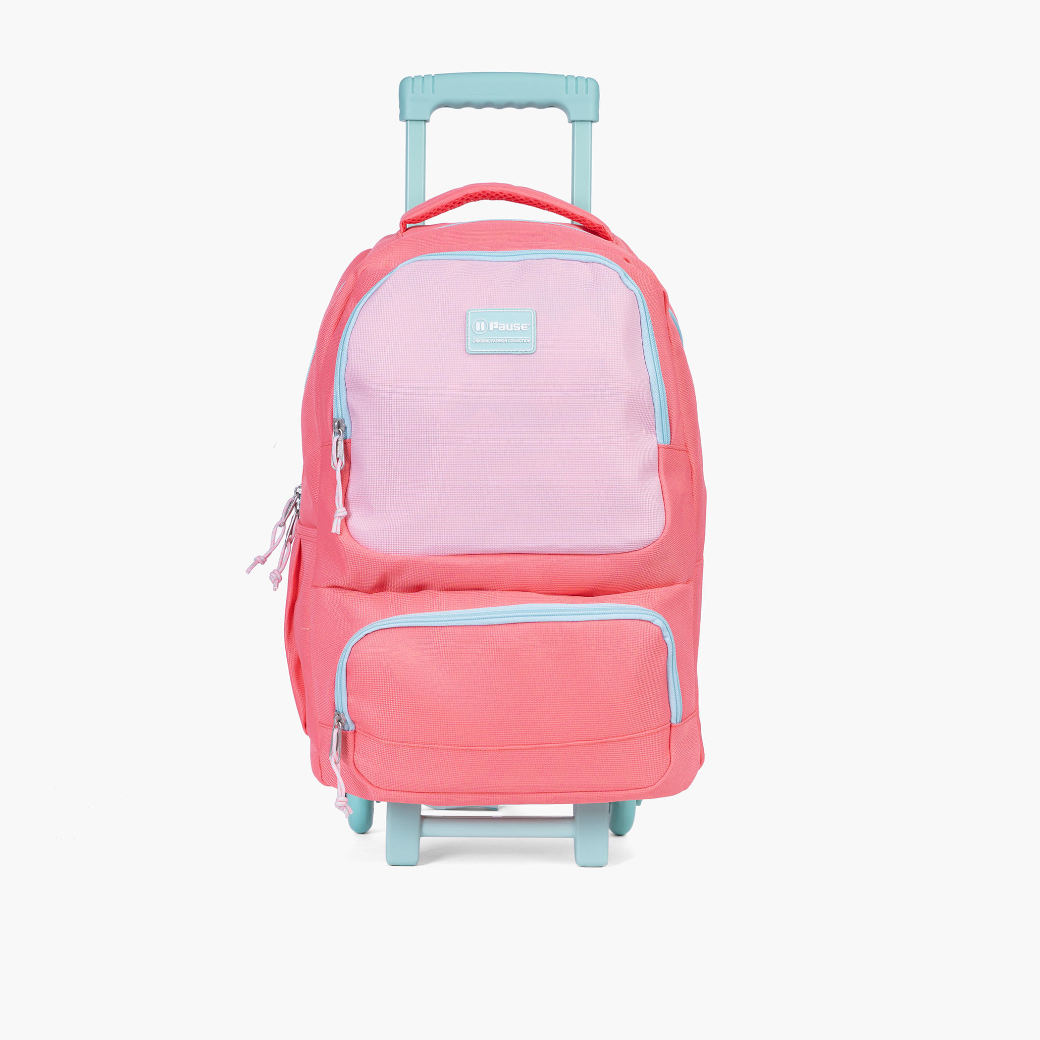 PAUSE Colourblock 18-inch Softcase Trolley Bag with Retractable Handle-school-bagsandbackpacks-trolleybags-image-1