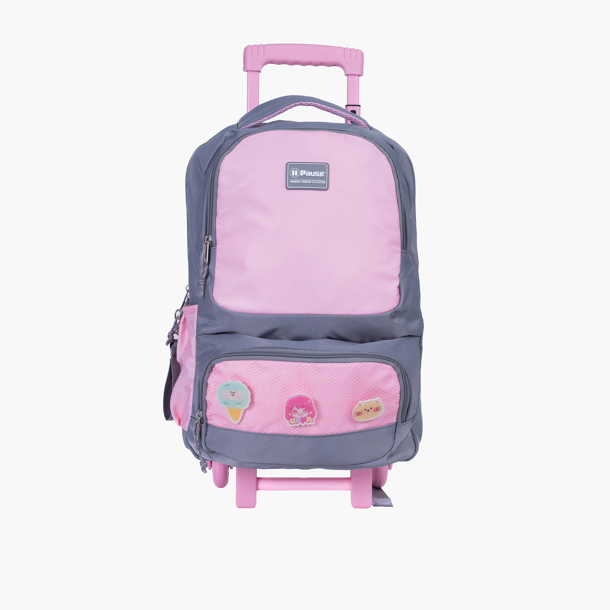 PAUSE Colourblock 18-inch Softcase Trolley Bag with Retractable Handle-school-bagsandbackpacks-trolleybags-image-1