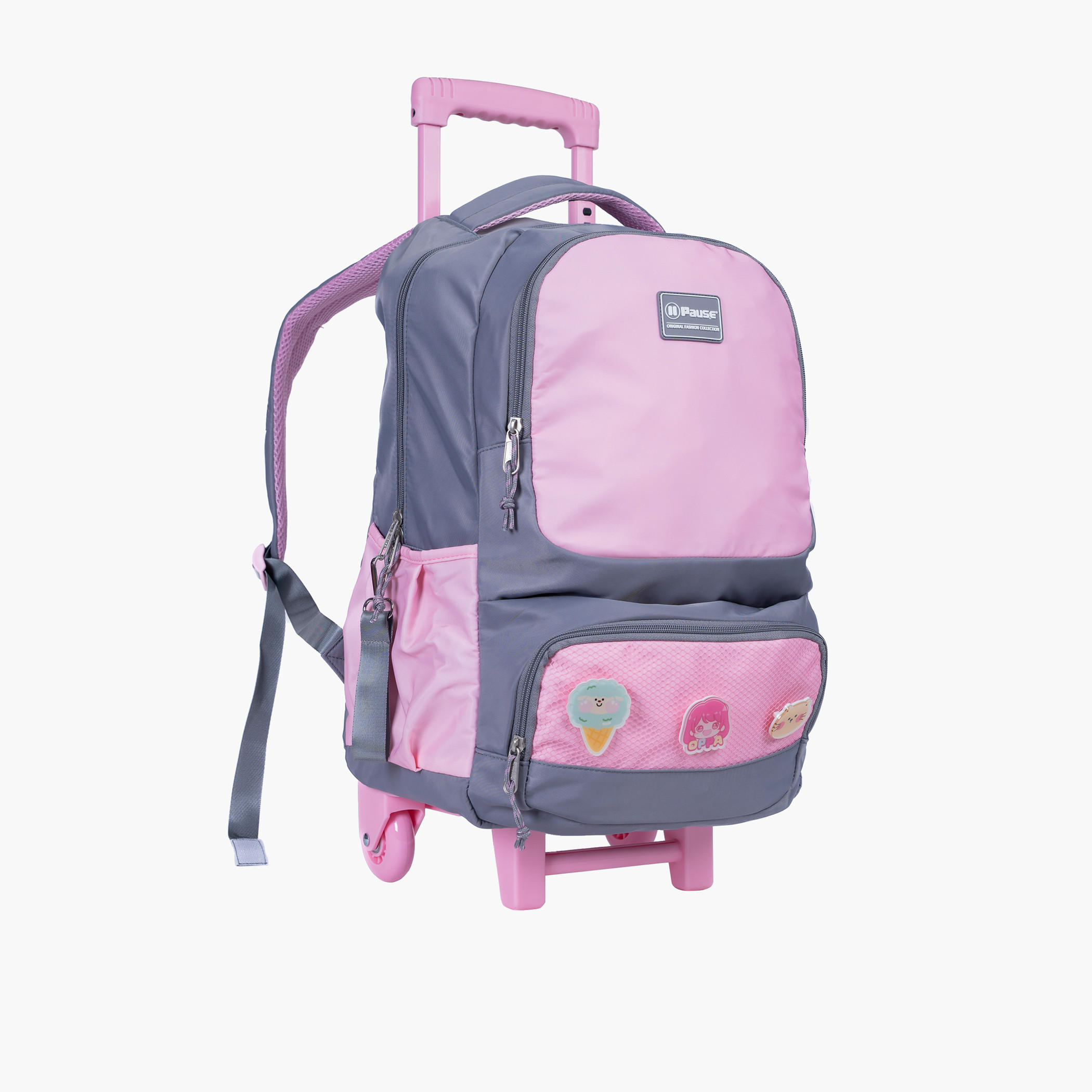 PAUSE Colourblock 18-inch Softcase Trolley Bag with Retractable Handle-school-bagsandbackpacks-trolleybags-image-3