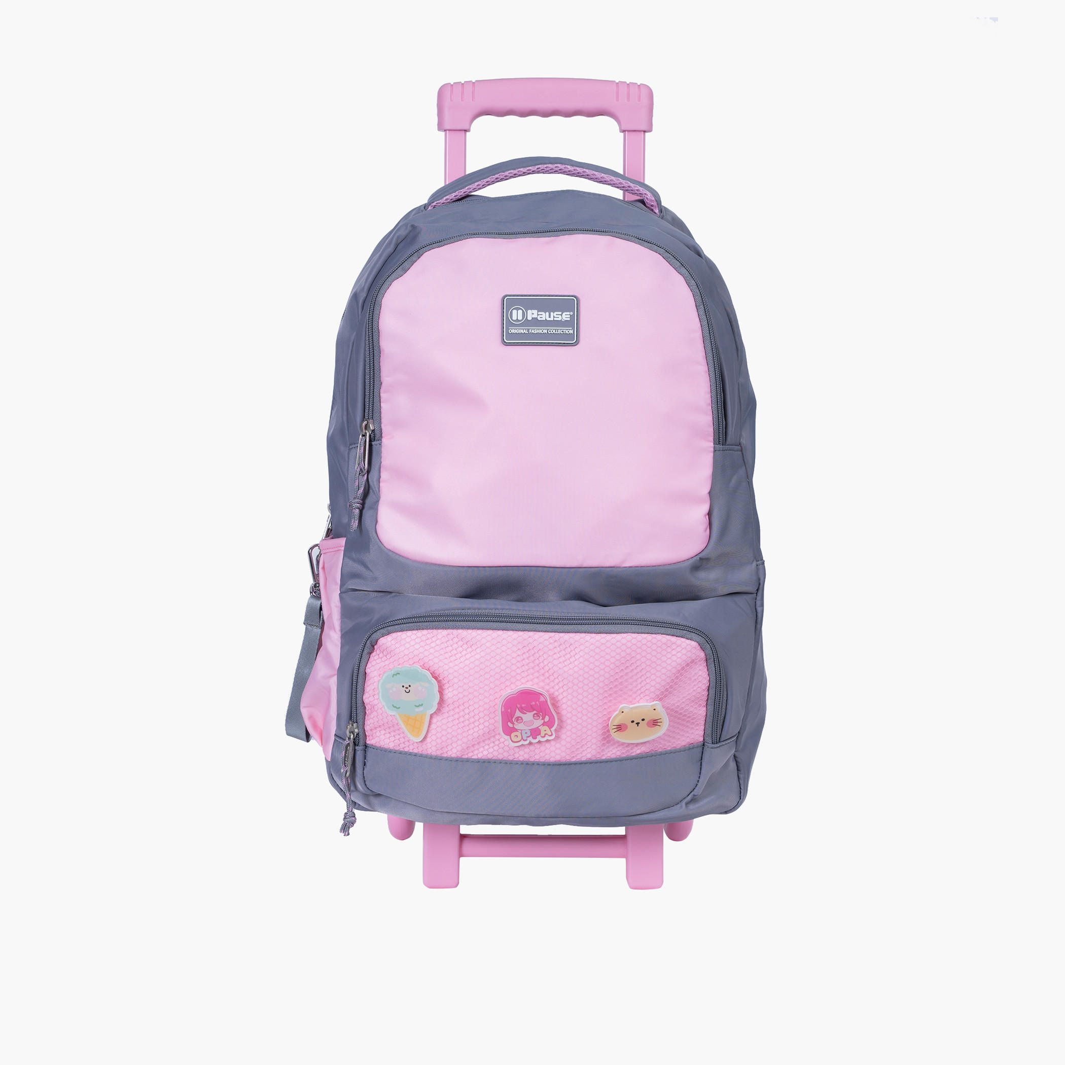 PAUSE Colourblock 18-inch Softcase Trolley Bag with Retractable Handle-school-bagsandbackpacks-trolleybags-image-4