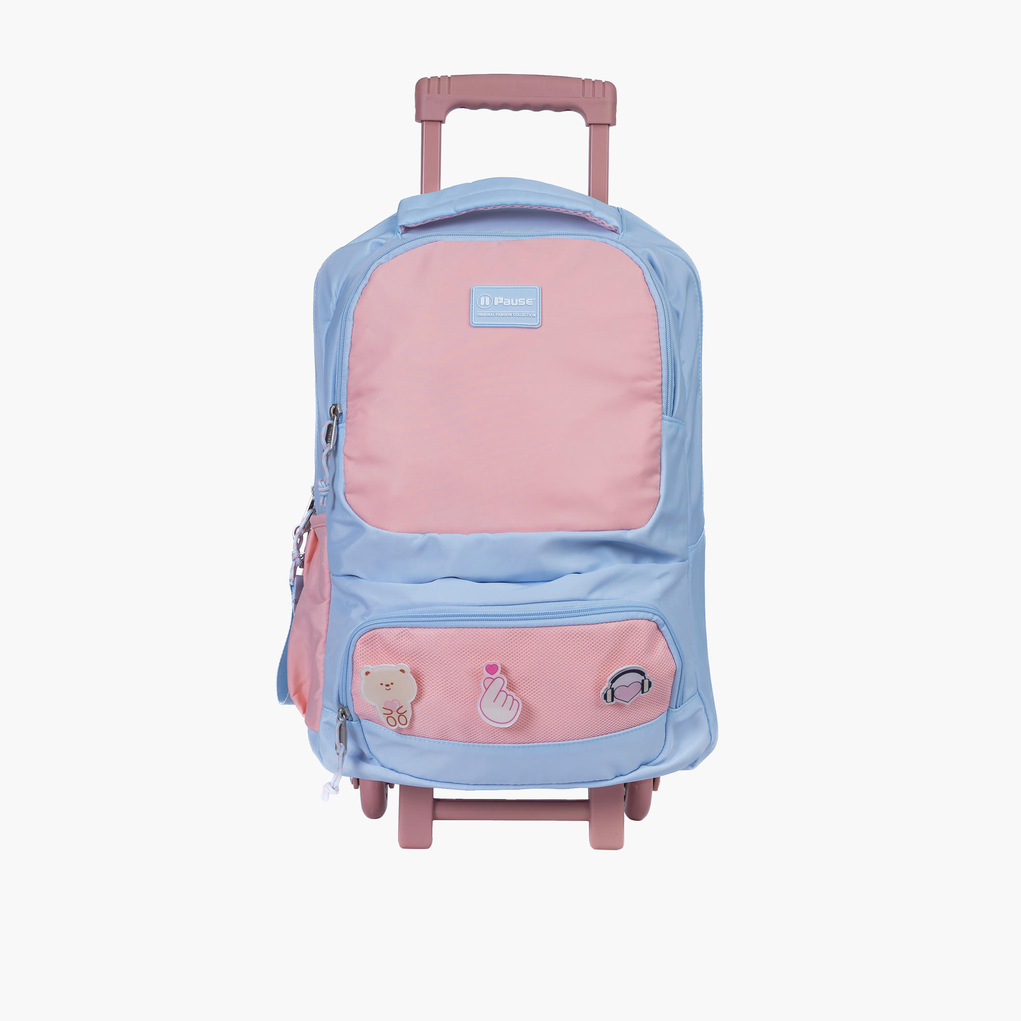 PAUSE Colourblock 18-inch Softcase Trolley Bag with Retractable Handle-school-bagsandbackpacks-trolleybags-image-1