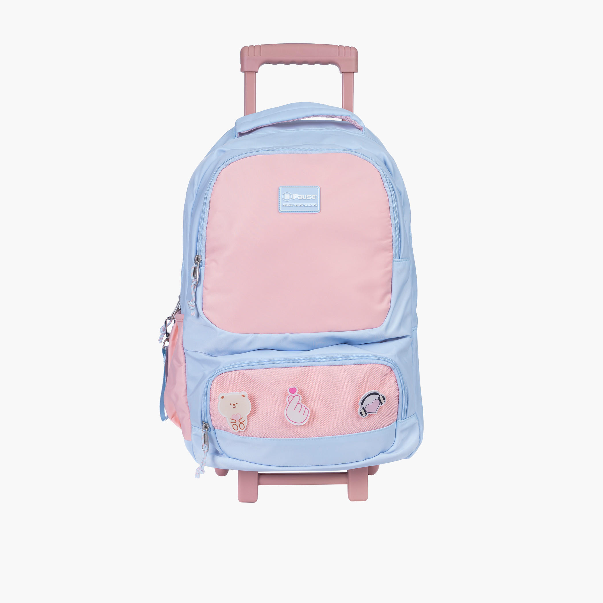 PAUSE Colourblock 18-inch Softcase Trolley Bag with Retractable Handle-school-bagsandbackpacks-trolleybags-image-4