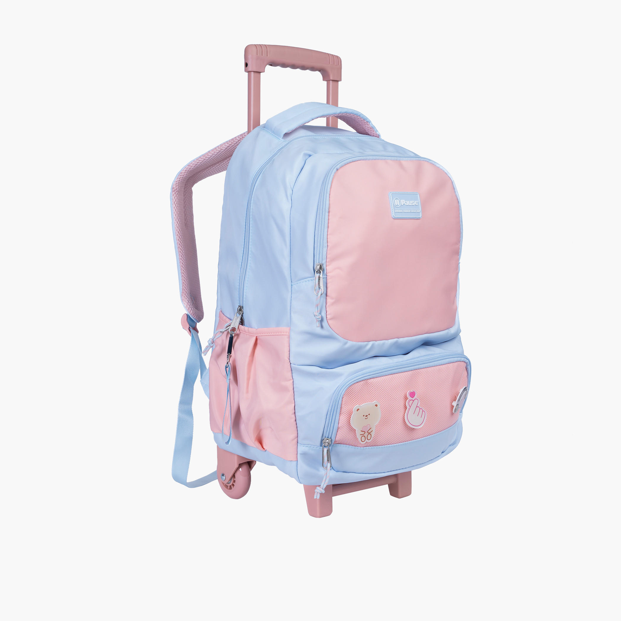 PAUSE Colourblock 18-inch Softcase Trolley Bag with Retractable Handle-school-bagsandbackpacks-trolleybags-image-6