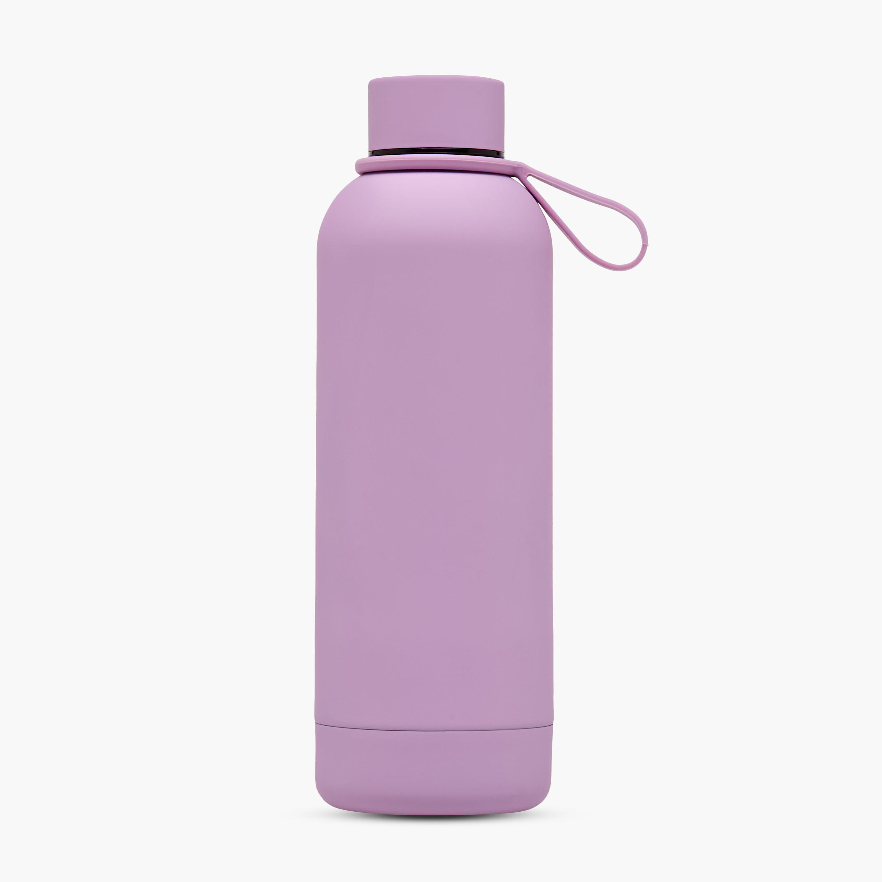 قارورة مياه عازلة ستانلس ستيل بجدار مزدوج ومقبض وبلون سادة- 500 مل-school-waterbottles-image-1