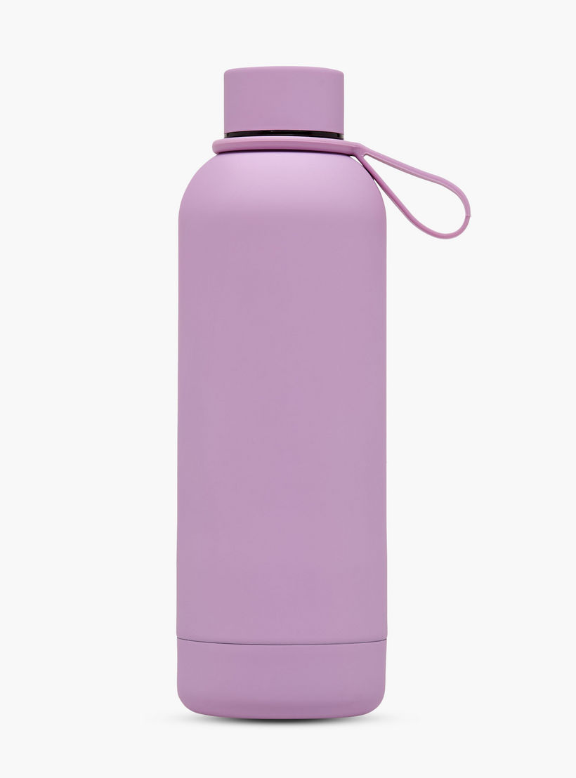 قارورة مياه عازلة ستانلس ستيل بجدار مزدوج ومقبض وبلون سادة- 500 مل-school-waterbottles-image-1
