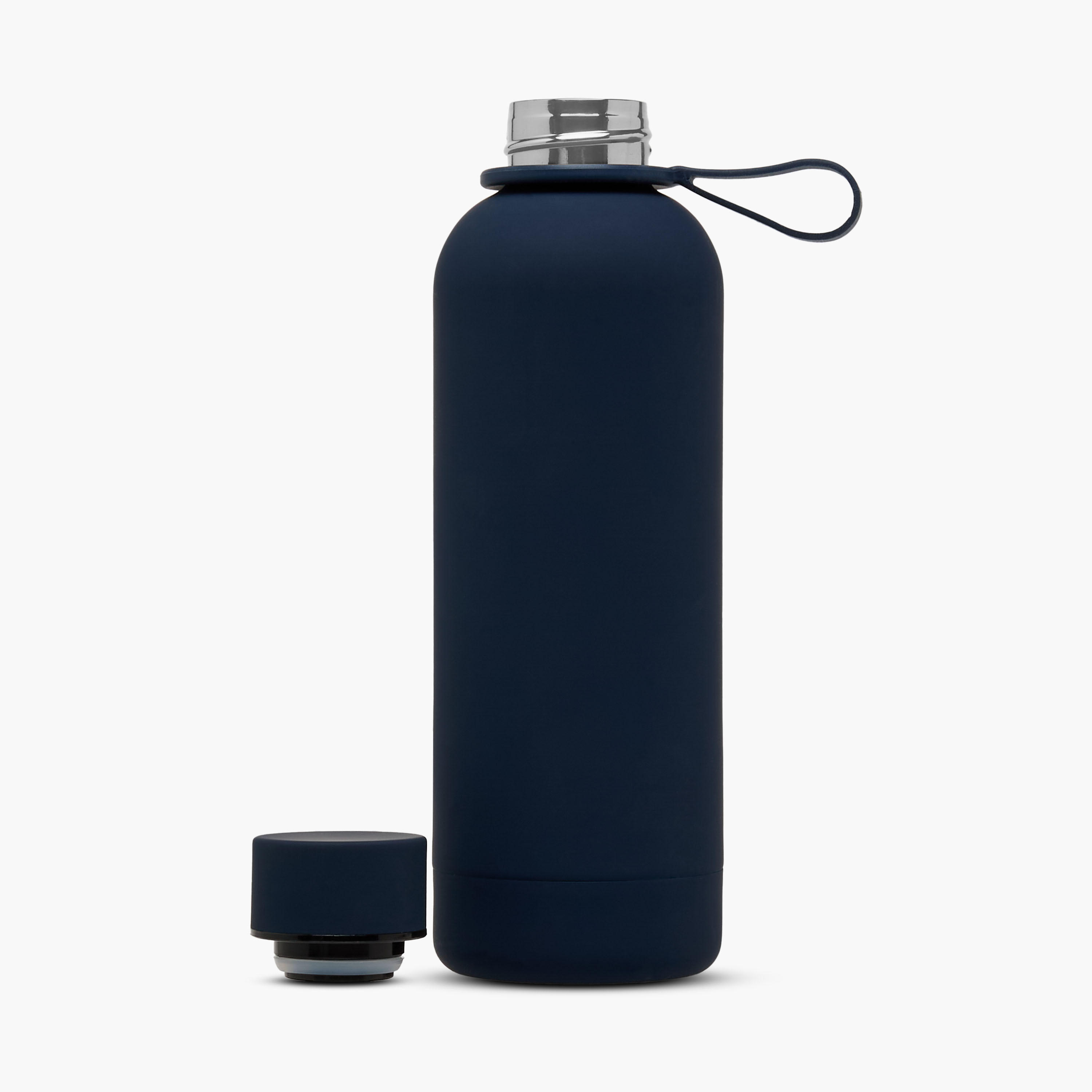 Solid Stainless Steel Double Wall Vacuum Water Bottle with Handle - 500 ml-school-waterbottles-image-2