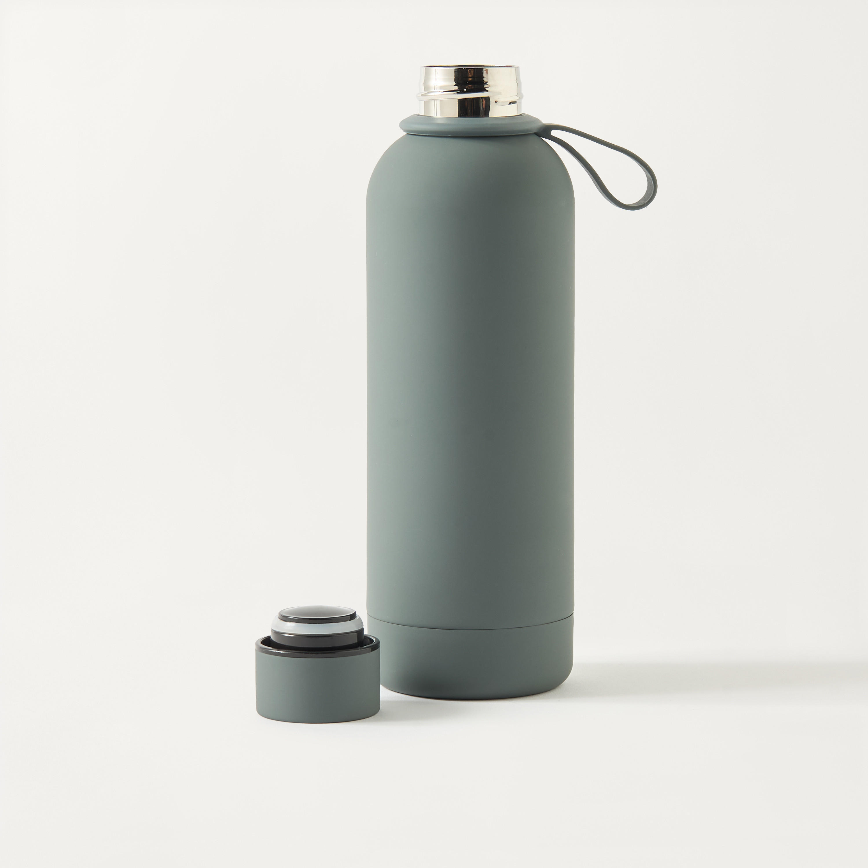 Solid Stainless Steel Water Bottle with Handle - 500 ml-school-waterbottles-image-2
