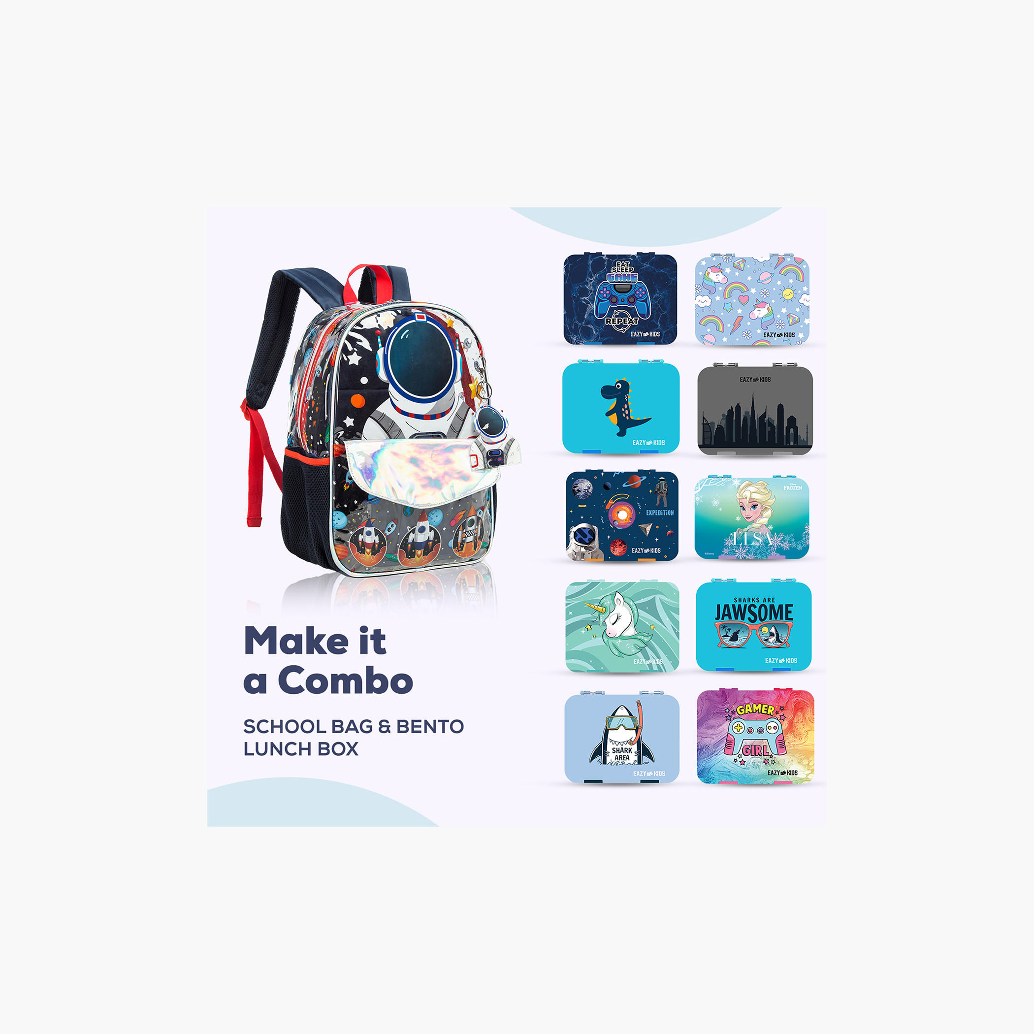 Eazy Kids Astronaut Print 16-inch Backpack with Lunch Bag and Pencil Pouch-school-bagsandbackpacks-sets-image-9