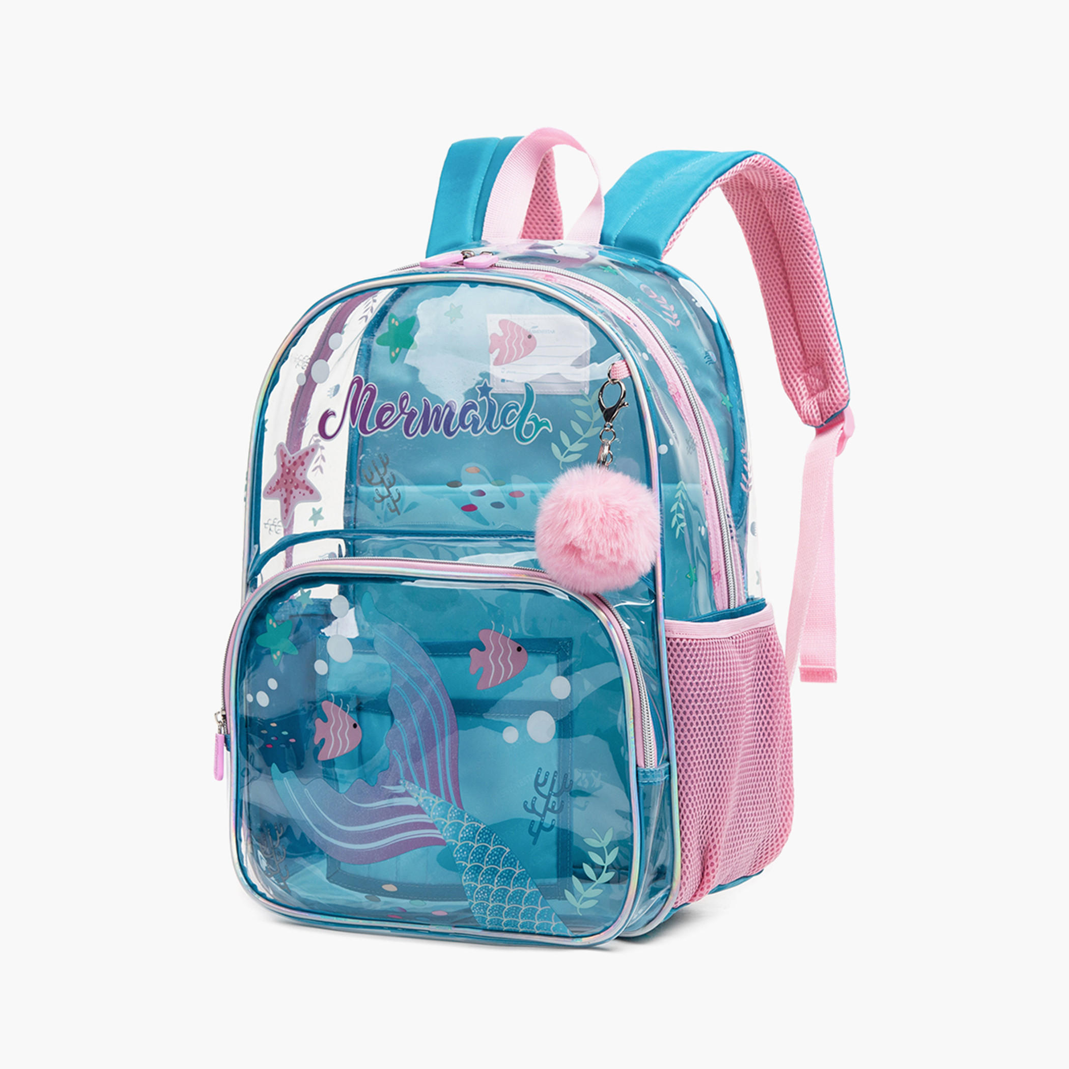 Eazy Kids Mermaid Print Backpack with Lunch Bag and Pencil Pouch-school-bagsandbackpacks-sets-image-5