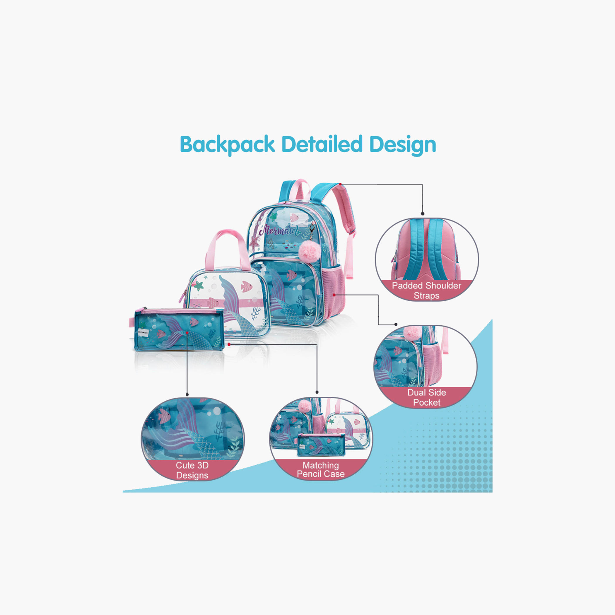 شنطة ظهر بطبعات مع شنطة غداء ومقلمة من إيزي كيدز-school-bagsandbackpacks-sets-image-7