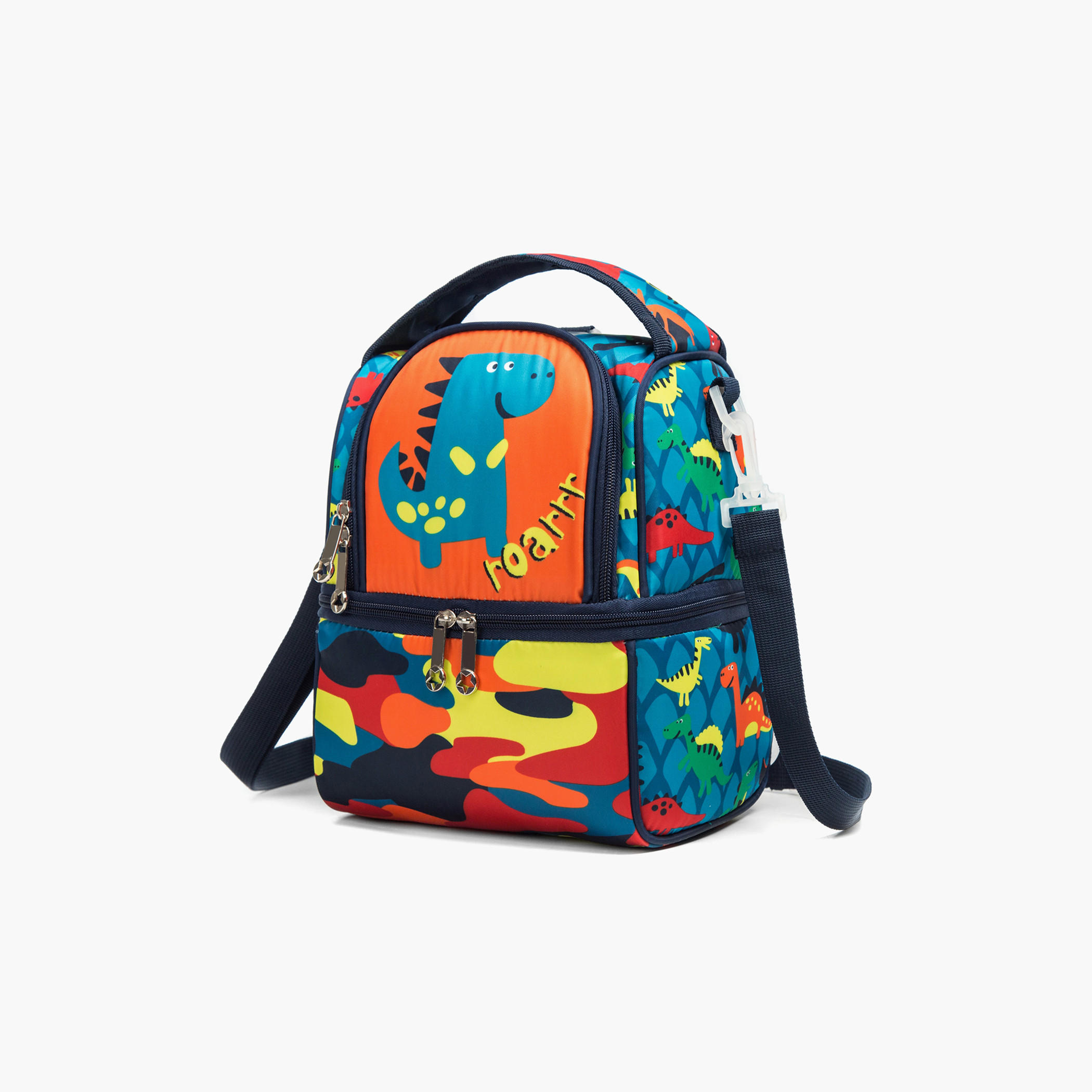 Eazy Kids Dinosaur Print Lunch Bag with Zip Closure-school-lunchessentials-lunchbags-image-3