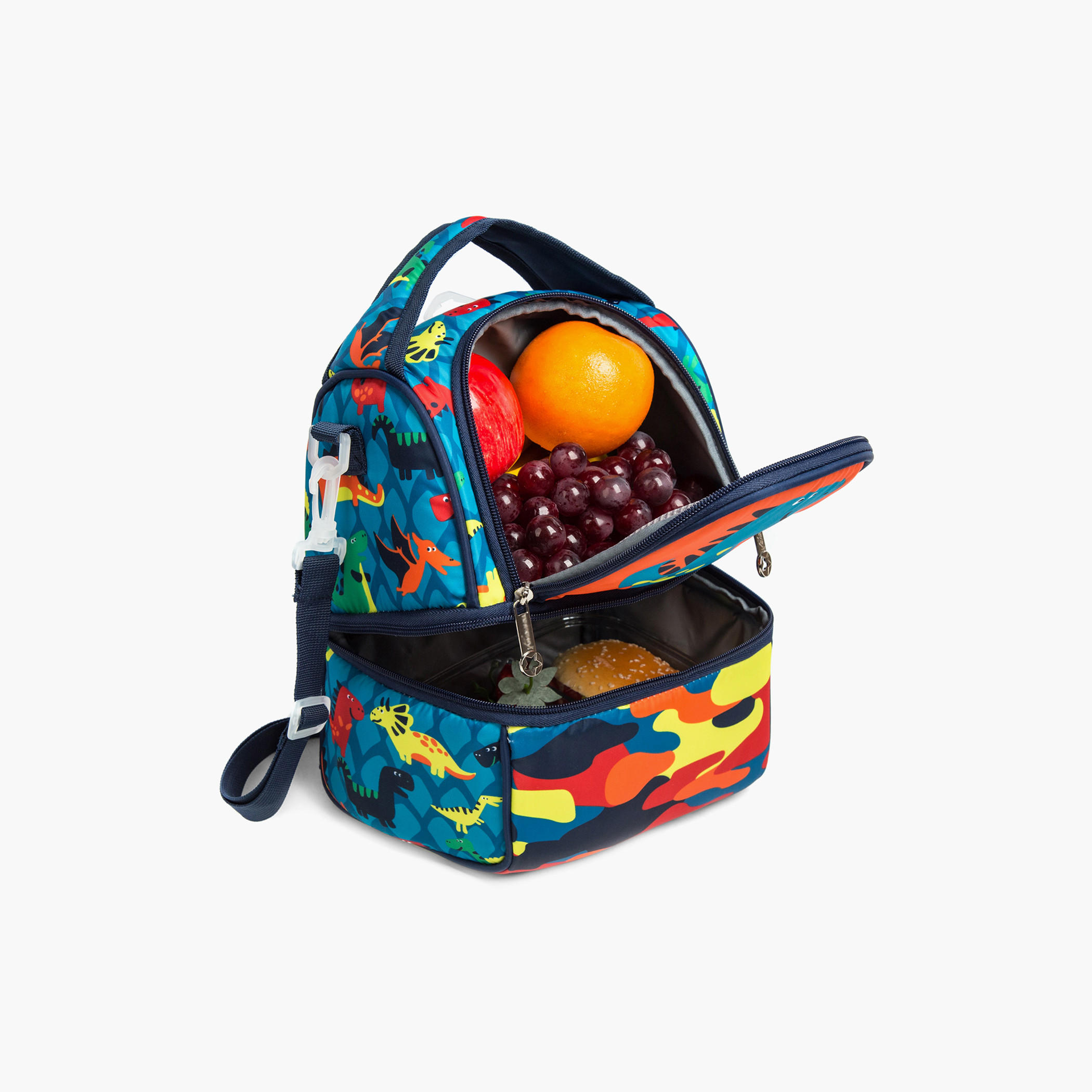 Eazy Kids Dinosaur Print Lunch Bag with Zip Closure-school-lunchessentials-lunchbags-image-7