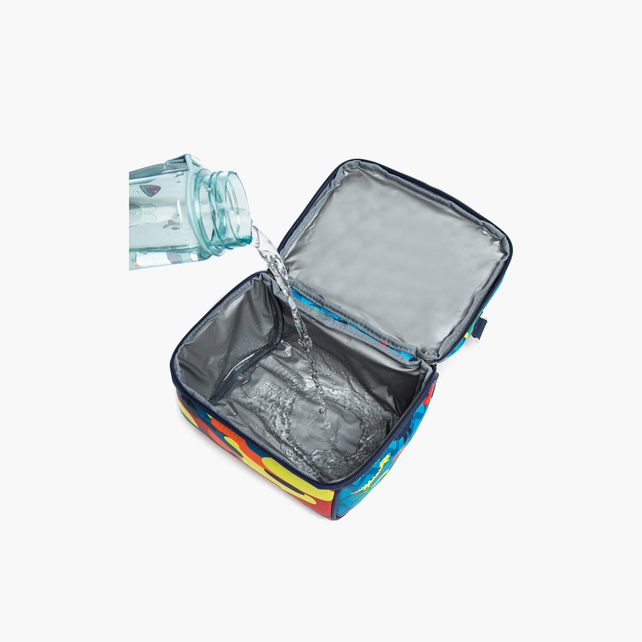 Eazy Kids Dinosaur Print Lunch Bag with Zip Closure-school-lunchessentials-lunchbags-image-8