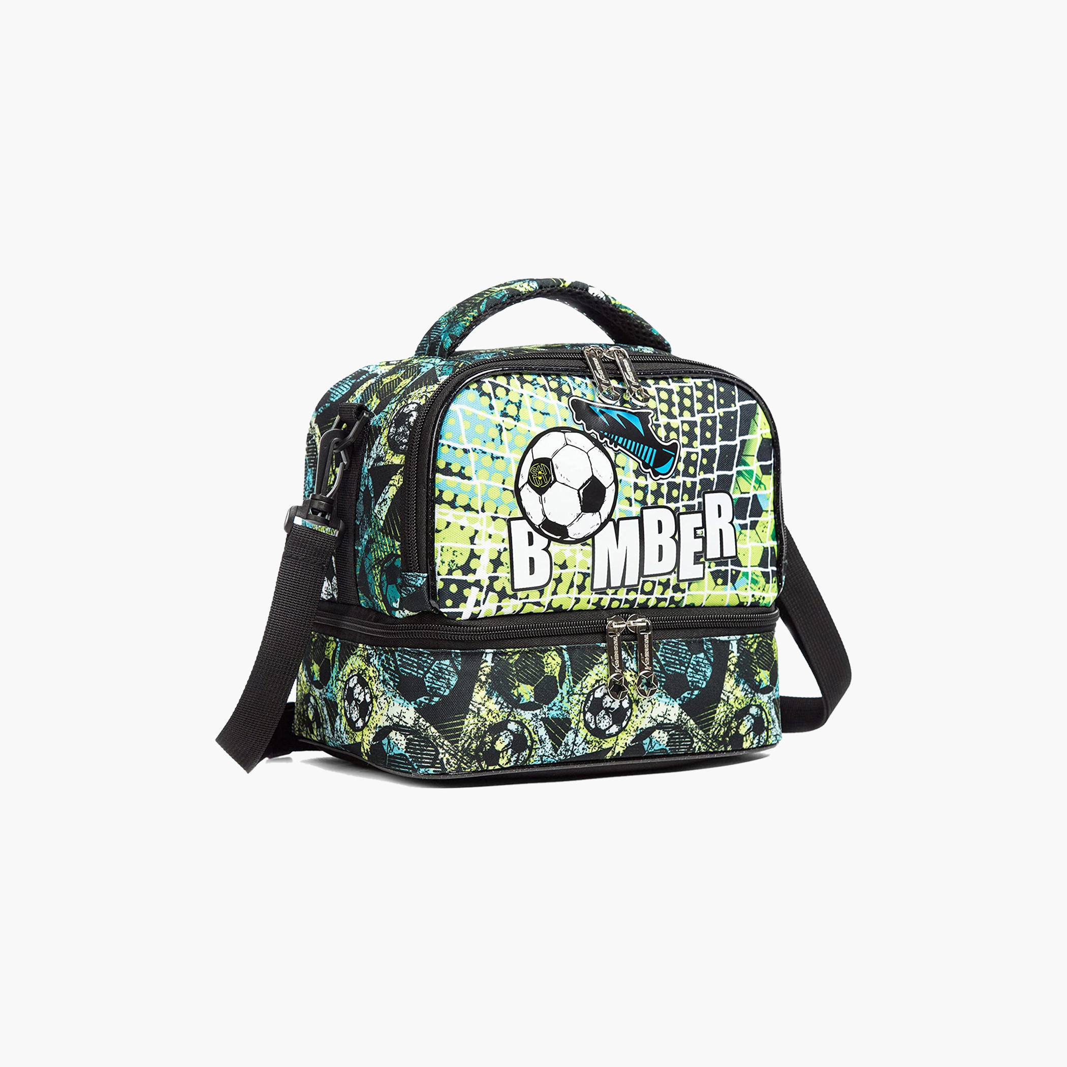 شنطة غداء بطبعات مع سحاب إغلاق من إيزي كيدز-school-lunchessentials-lunchbags-image-1