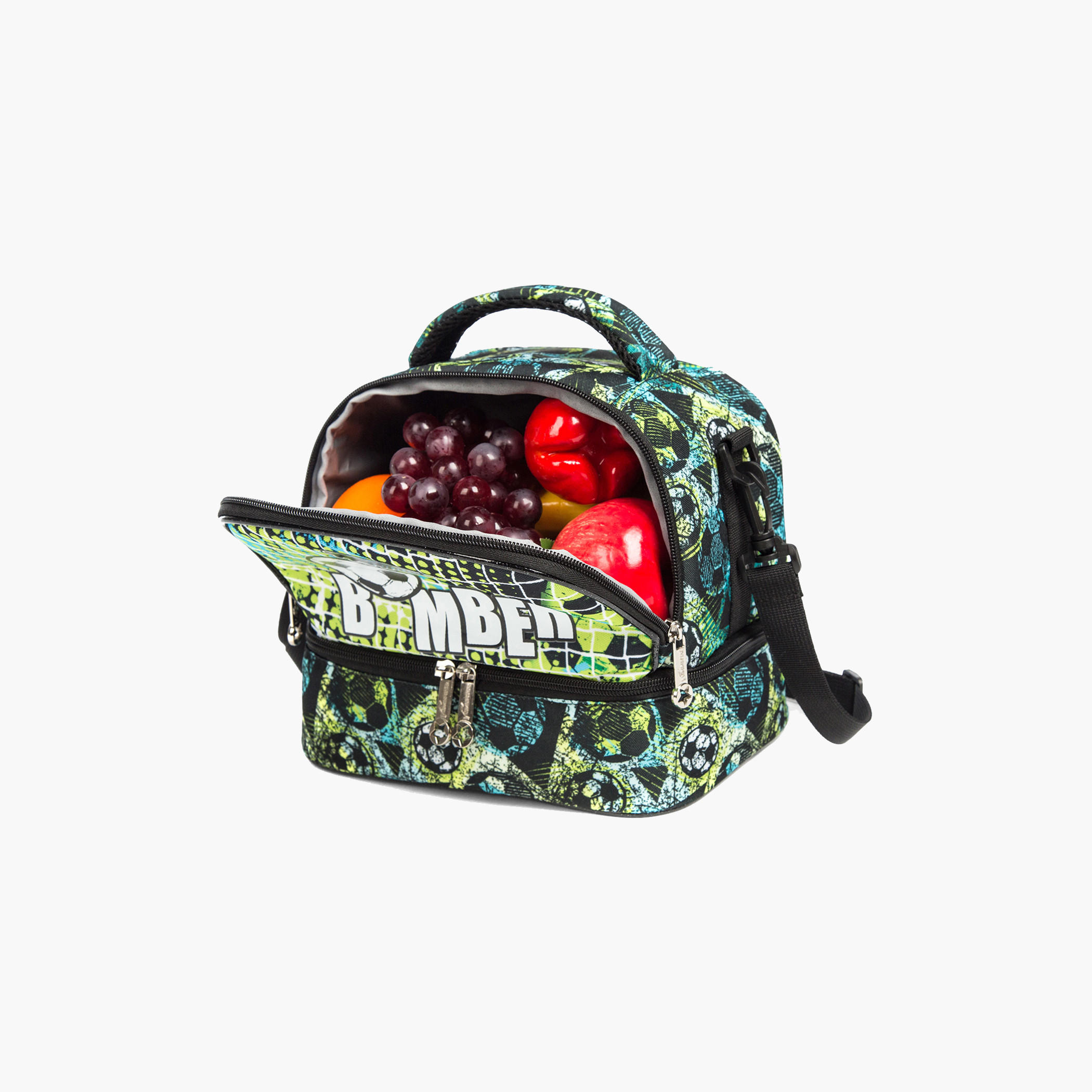 Eazy Kids Football Print Lunch Bag with Zip Closure-school-lunchessentials-lunchbags-image-13