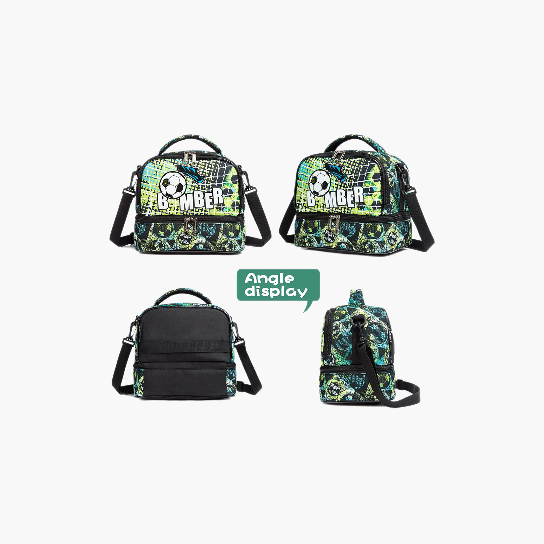 شنطة غداء بطبعات مع سحاب إغلاق من إيزي كيدز-school-lunchessentials-lunchbags-image-3