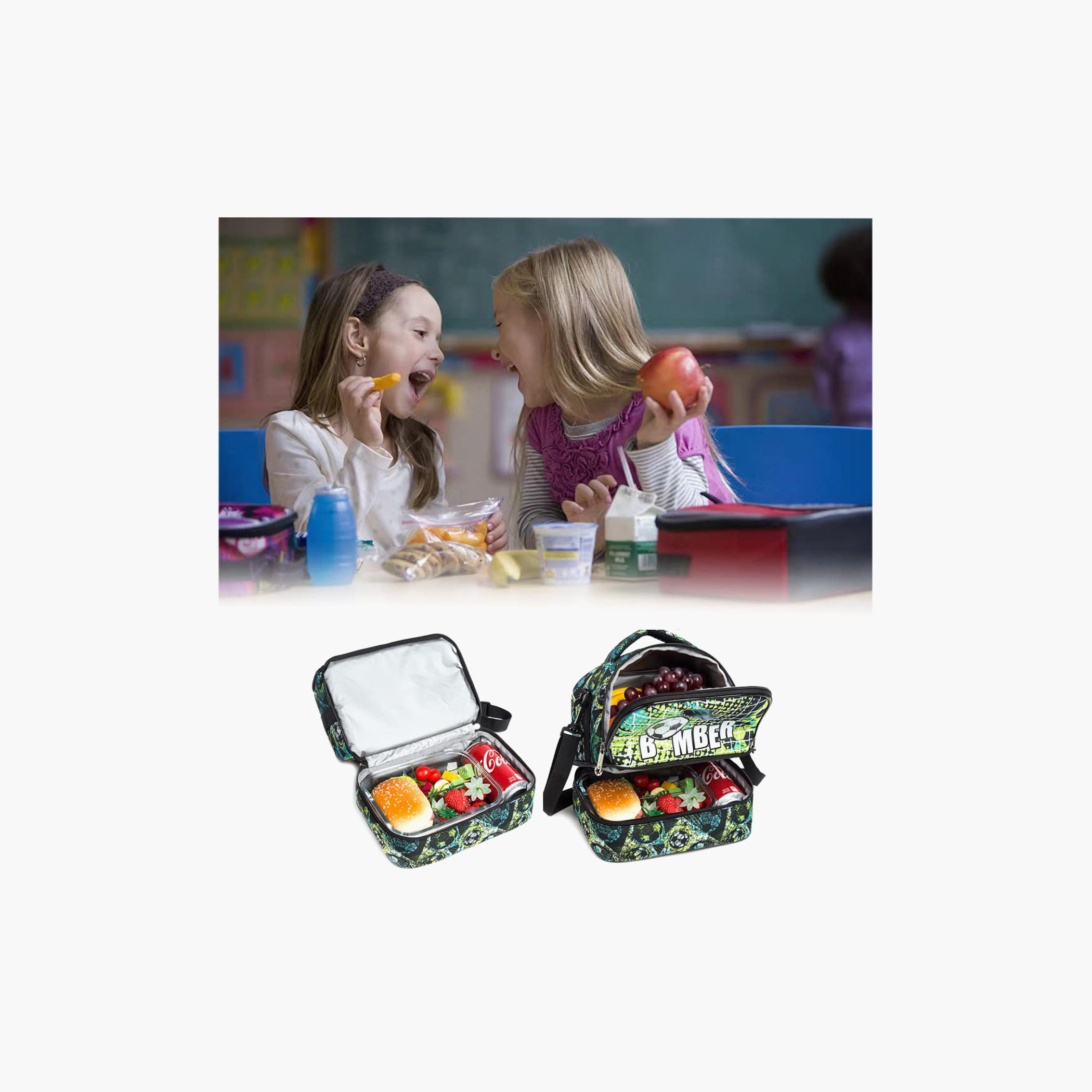 شنطة غداء بطبعات مع سحاب إغلاق من إيزي كيدز-school-lunchessentials-lunchbags-image-5