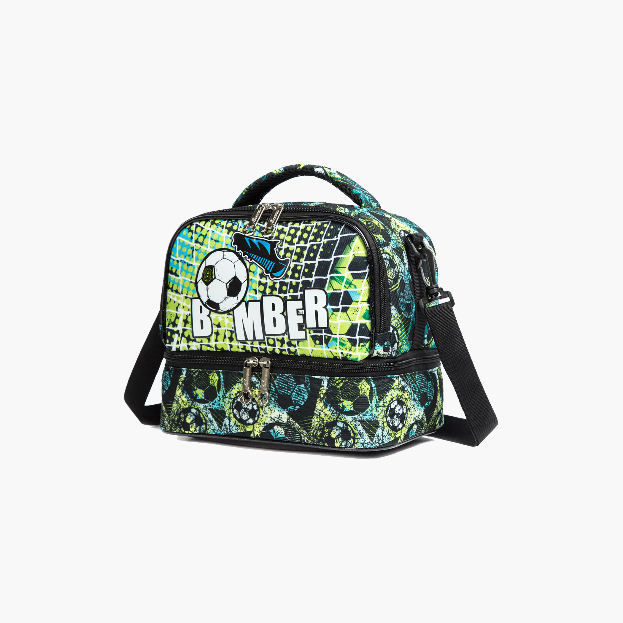 Eazy Kids Football Print Lunch Bag with Zip Closure-school-lunchessentials-lunchbags-image-7