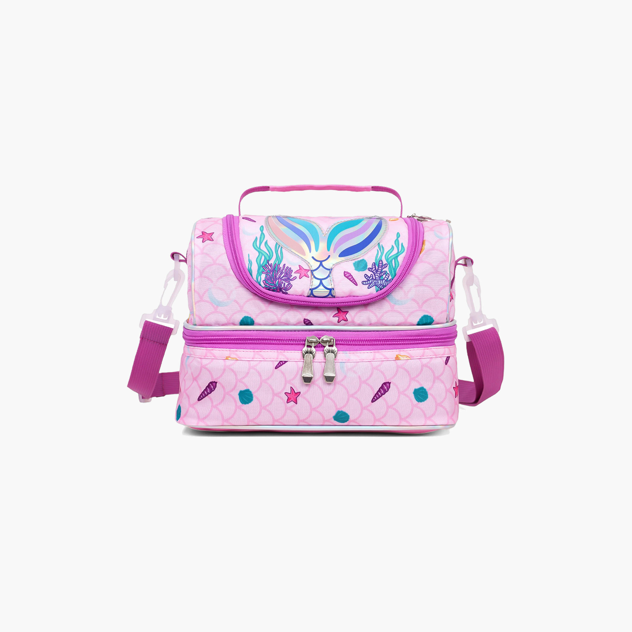 شنطة غداء بقسمين وسحاب إغلاق بطبعات من إيزي كيدز-school-lunchessentials-lunchbags-image-1