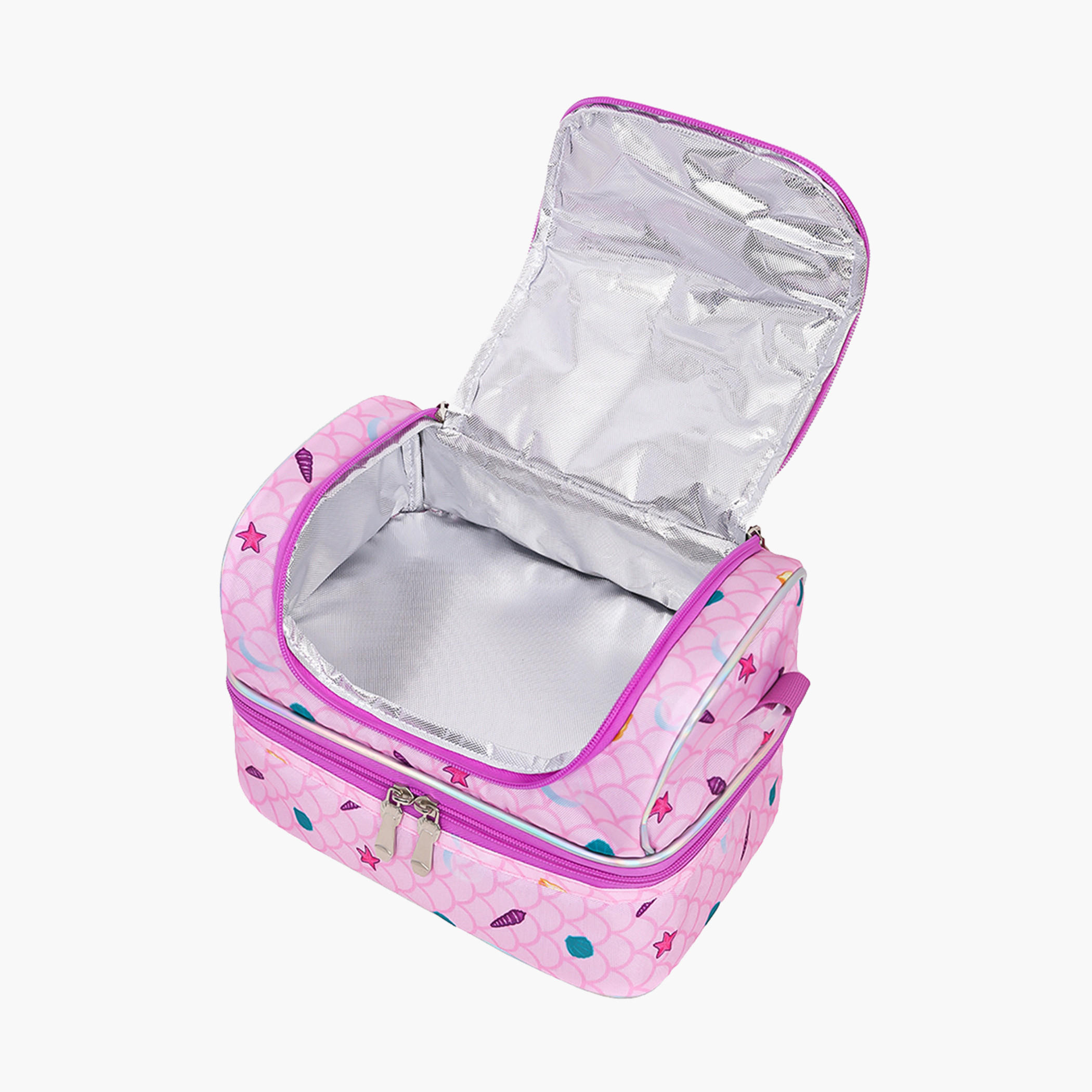 شنطة غداء بقسمين وسحاب إغلاق بطبعات من إيزي كيدز-school-lunchessentials-lunchbags-image-4