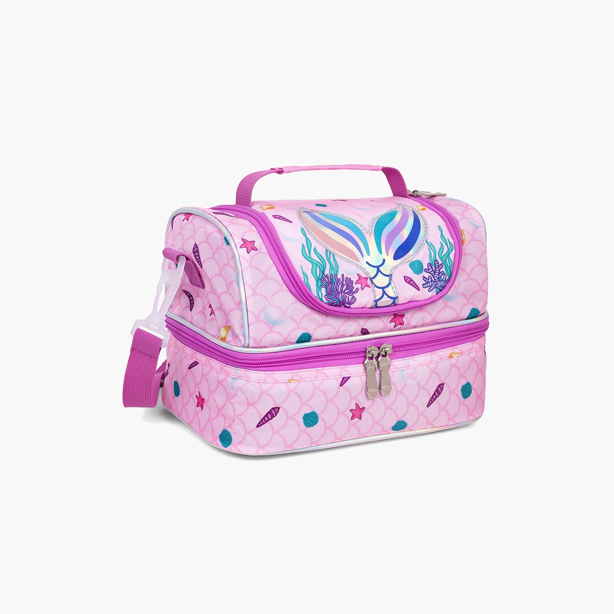 شنطة غداء بقسمين وسحاب إغلاق بطبعات من إيزي كيدز-school-lunchessentials-lunchbags-image-6