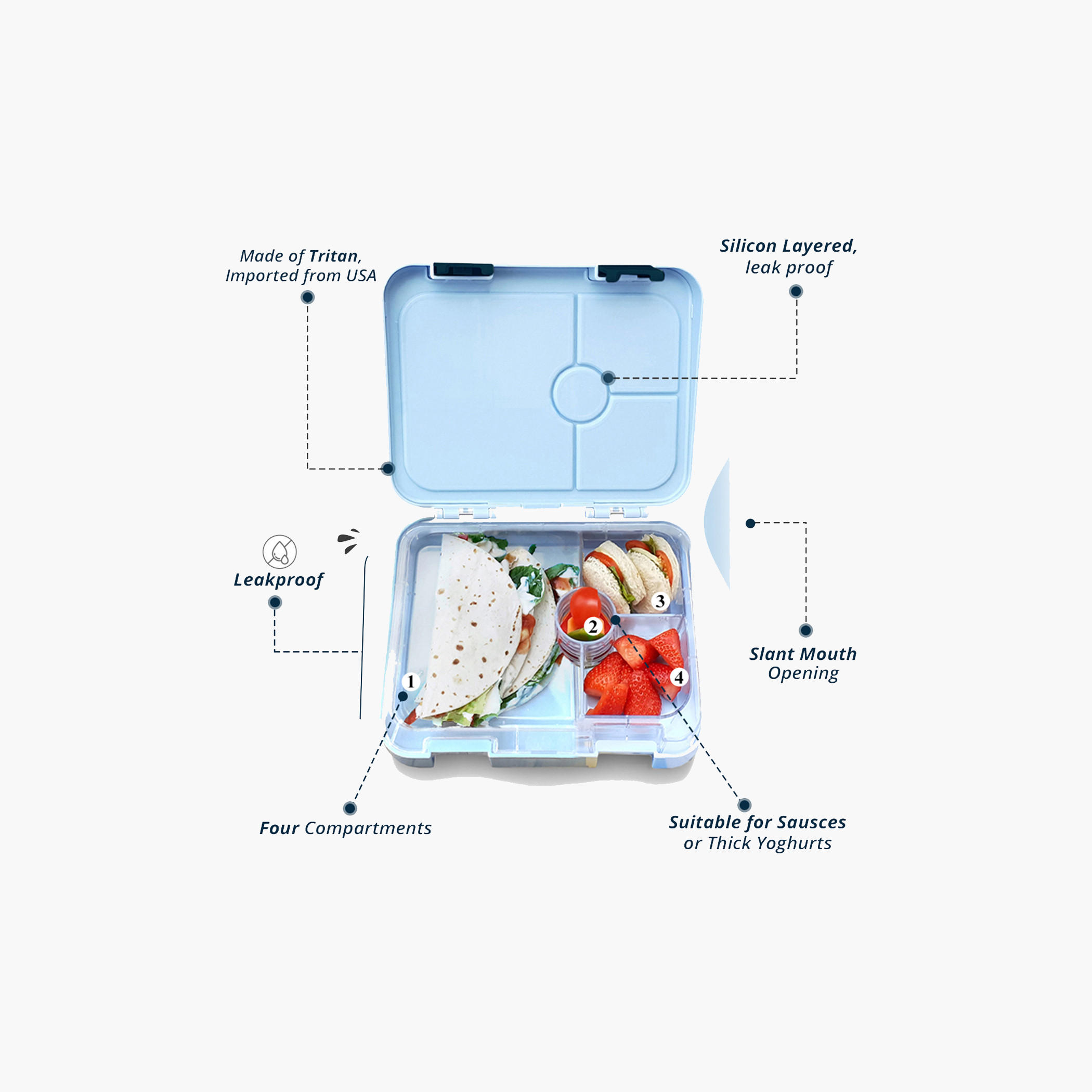 Eazy Kids Shark Print 4-Compartment Bento Lunch Box with Sandwich Cutter and Fruit Pick-school-lunchessentials-lunchboxes-image-3