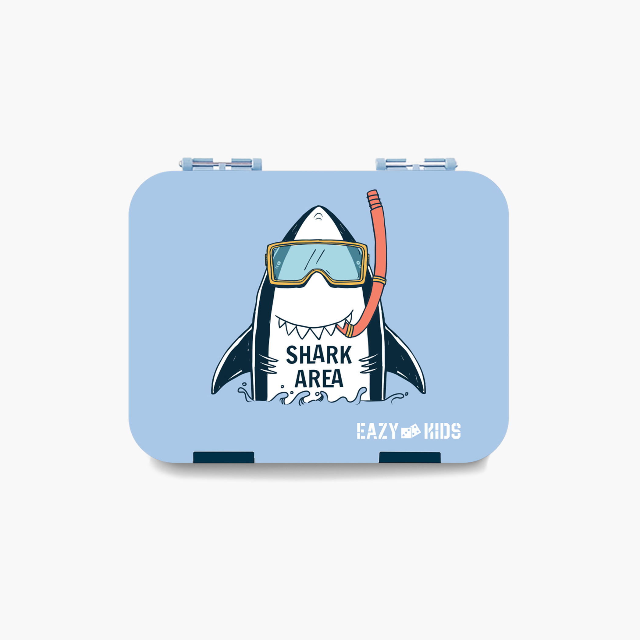 Eazy Kids Shark Print 4-Compartment Bento Lunch Box with Sandwich Cutter and Fruit Pick-school-lunchessentials-lunchboxes-image-4