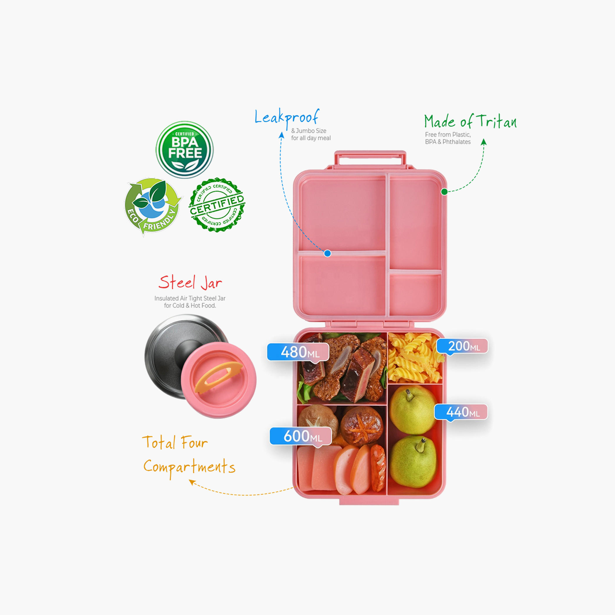 Eazy Kids Jumbo Bento Lunch Box with Insulated Jar-school-lunchessentials-lunchboxes-image-3