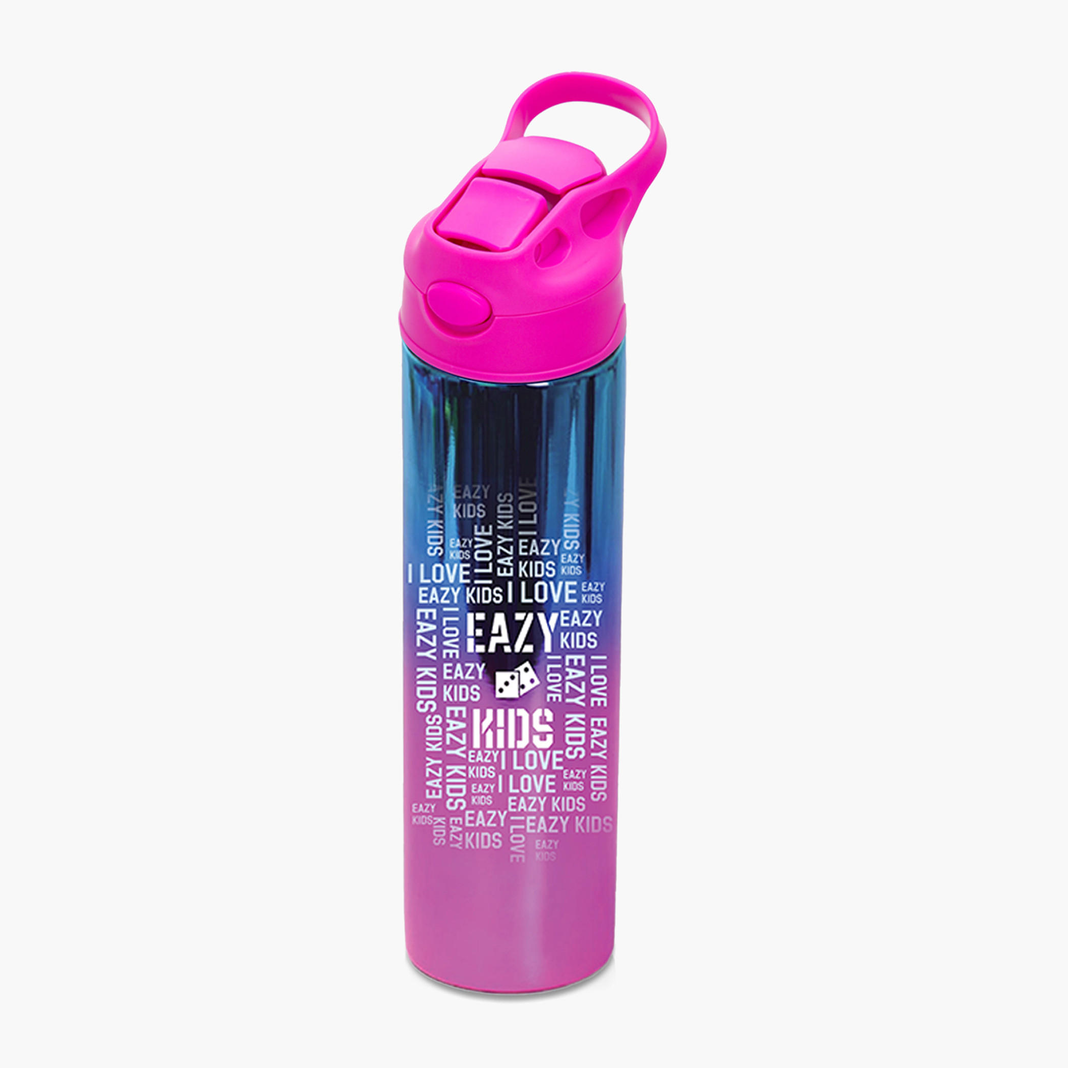 Eazy Kids Typographic Print Double Wall Stainless Steel Water Bottle - 520 ml-school-waterbottles-image-1